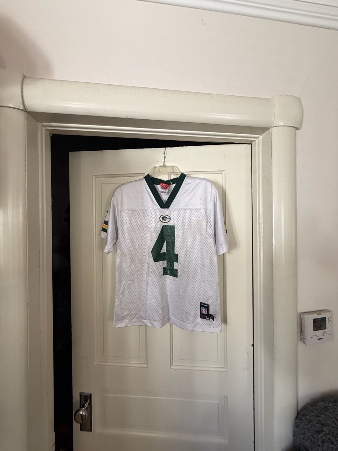 NFL Green Bay Packers Brett Favre #4 Jersey Size L (14-16) White 2