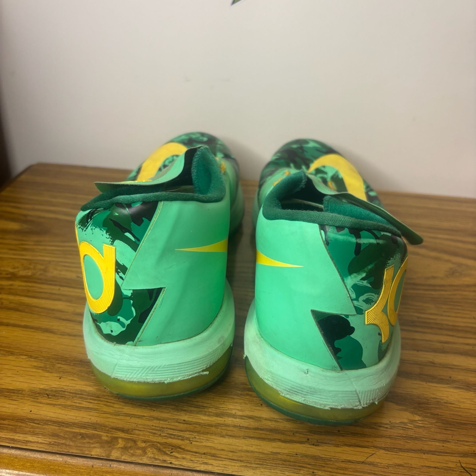 Nike KD 6 VI Men's Sneakers Easter Green Camo Size 12.5 pre-owned 5