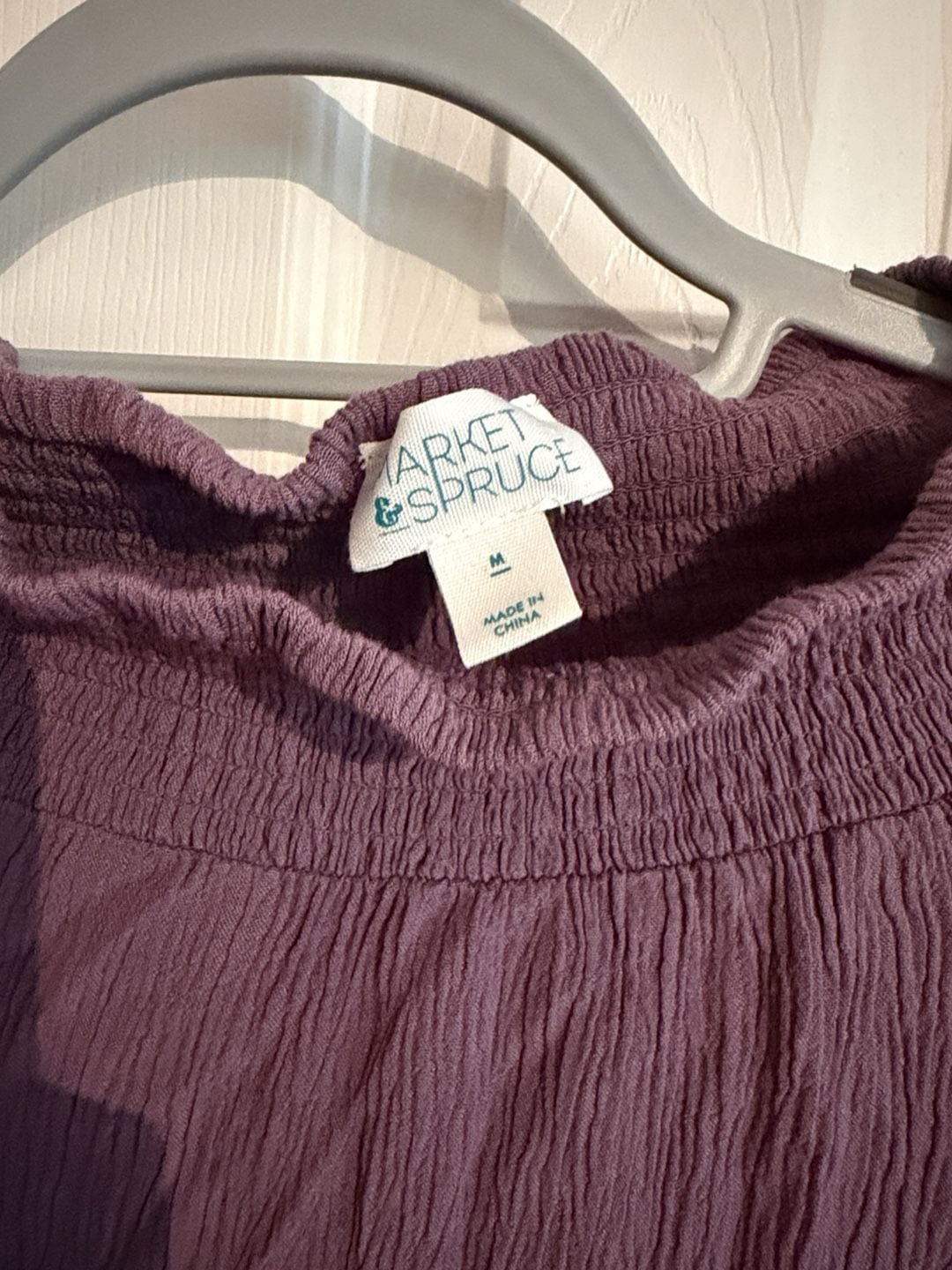 Market & Spruce Tiered Skirt Size M Purple Smocked Maxi 3