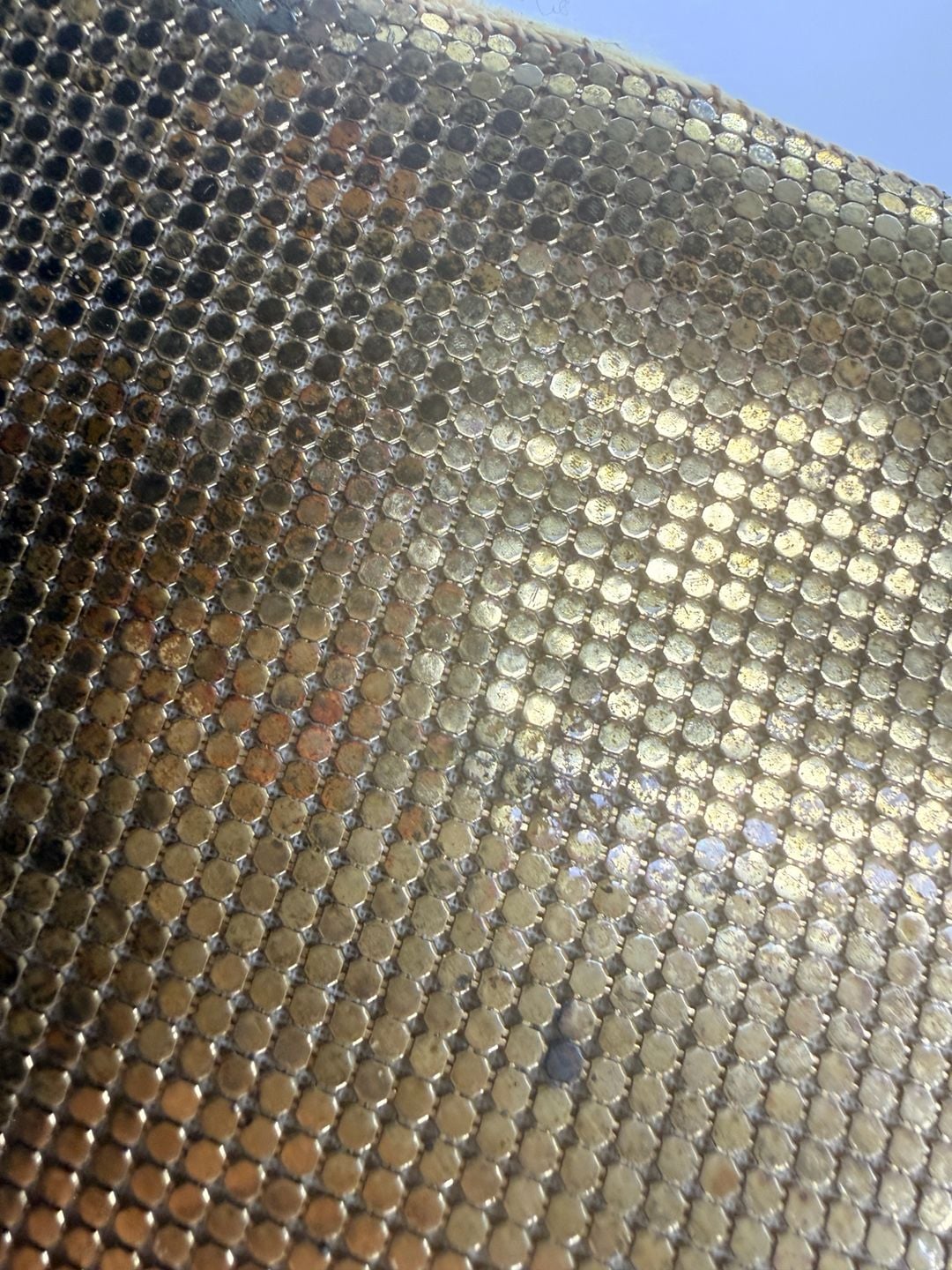 Whiting & Davis Gold Mesh Vintage Clutch 4