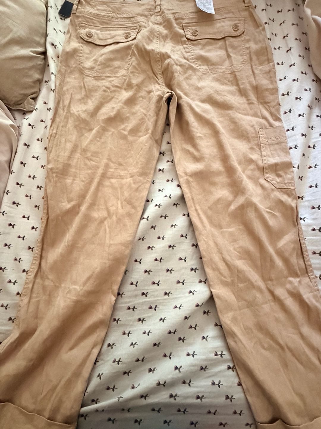 Level99 Utility Cargo Pants Size 32 Tan Casual Pocket Trousers 4