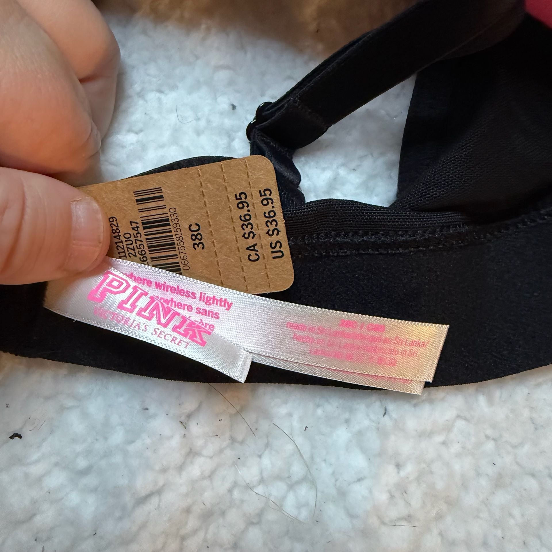 Victoria's Secret Rhinestone Heart Band Bra Black 4