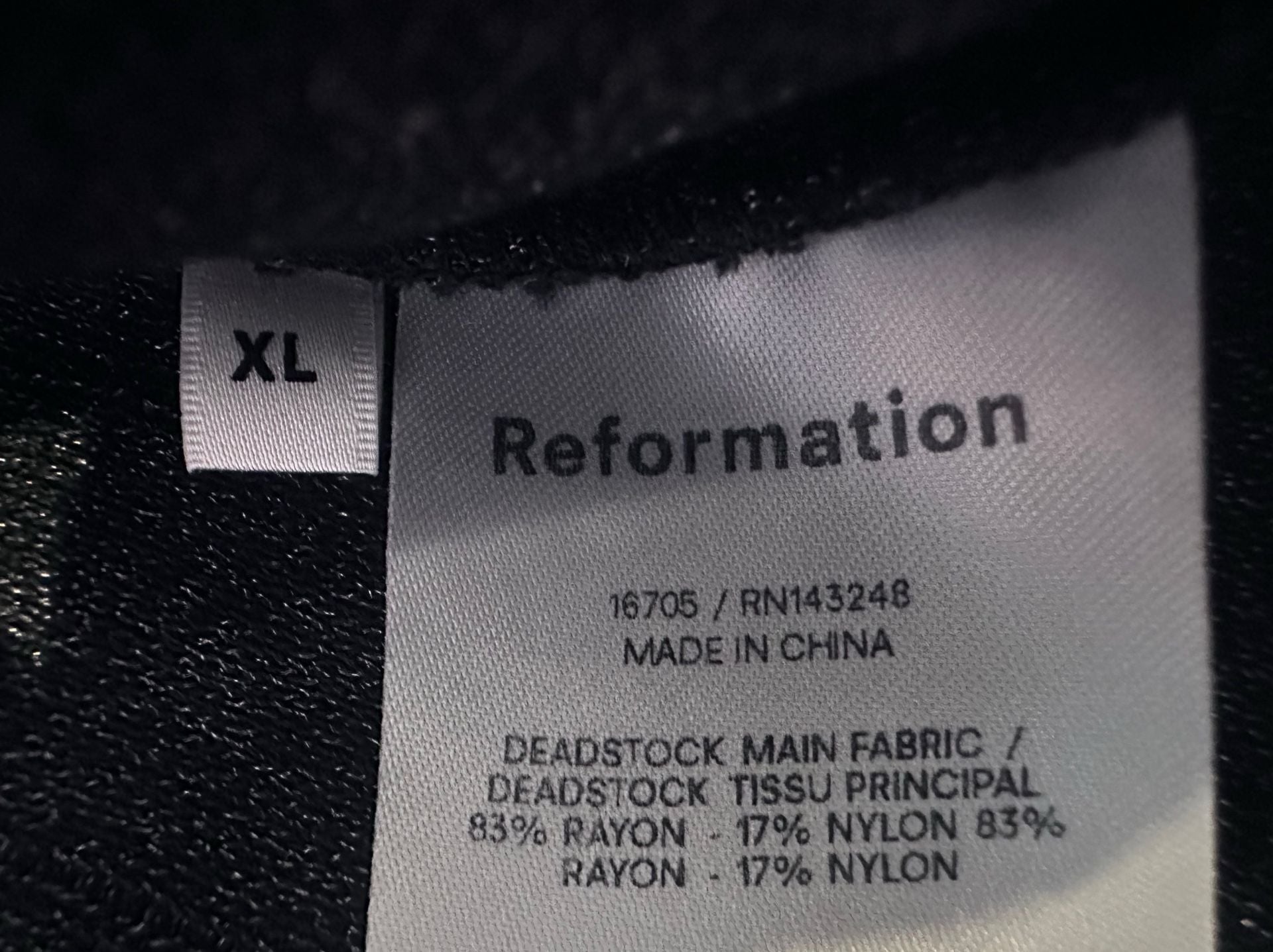 Reformation Mock Neck Tank Top Size XL Black Metallic Shimmer 6