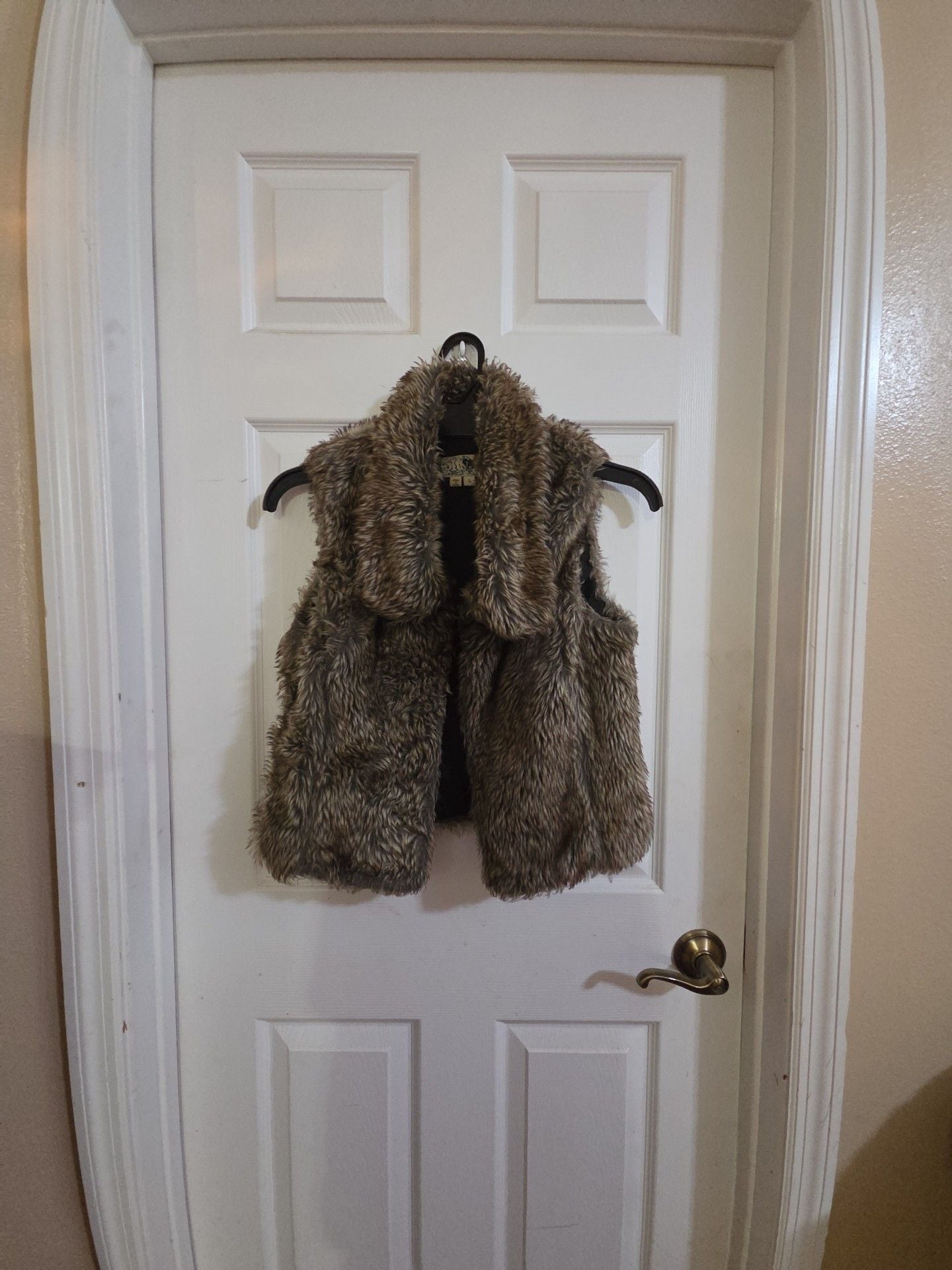 Jolt Faux Fur Vest Size L Brown 4