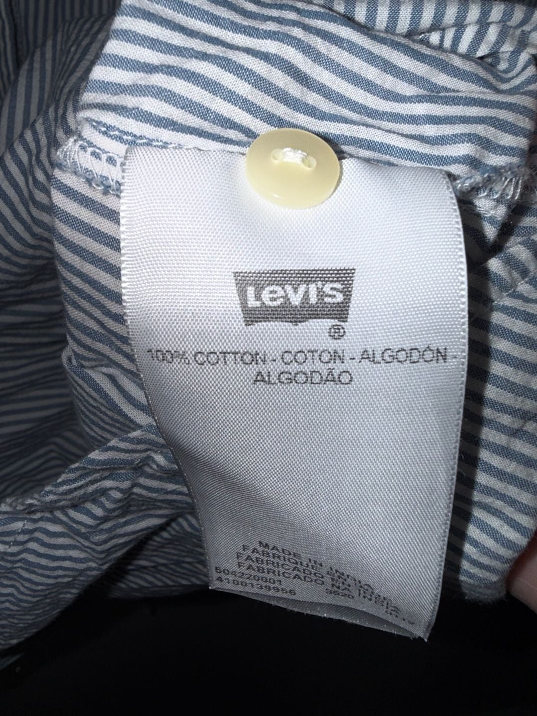 Levi's Striped V-Neck Button Front Tunic Shirt 5