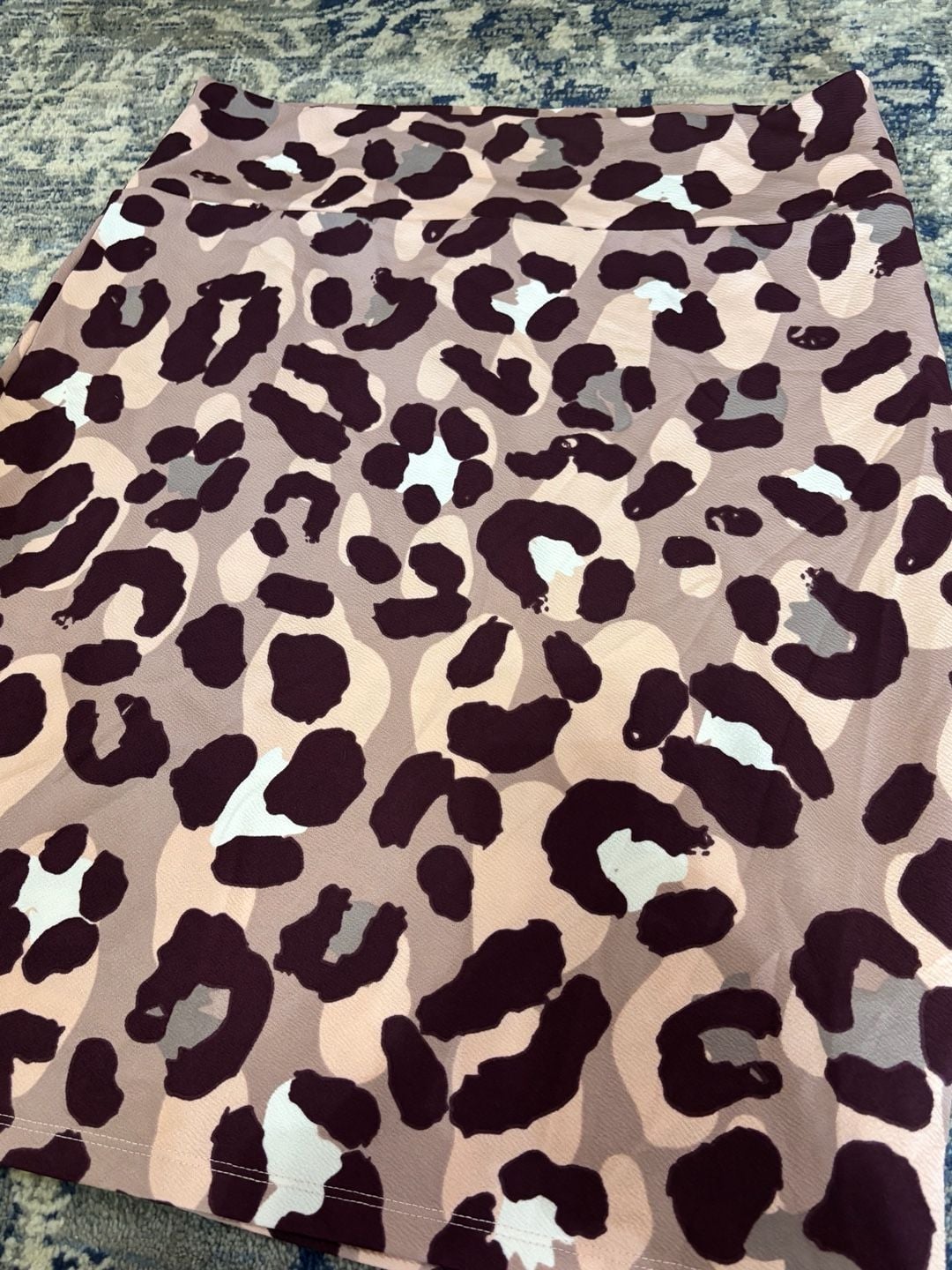 LuLaRoe Animal Print Skirt Size 2XL Pink Brown Leopard 3