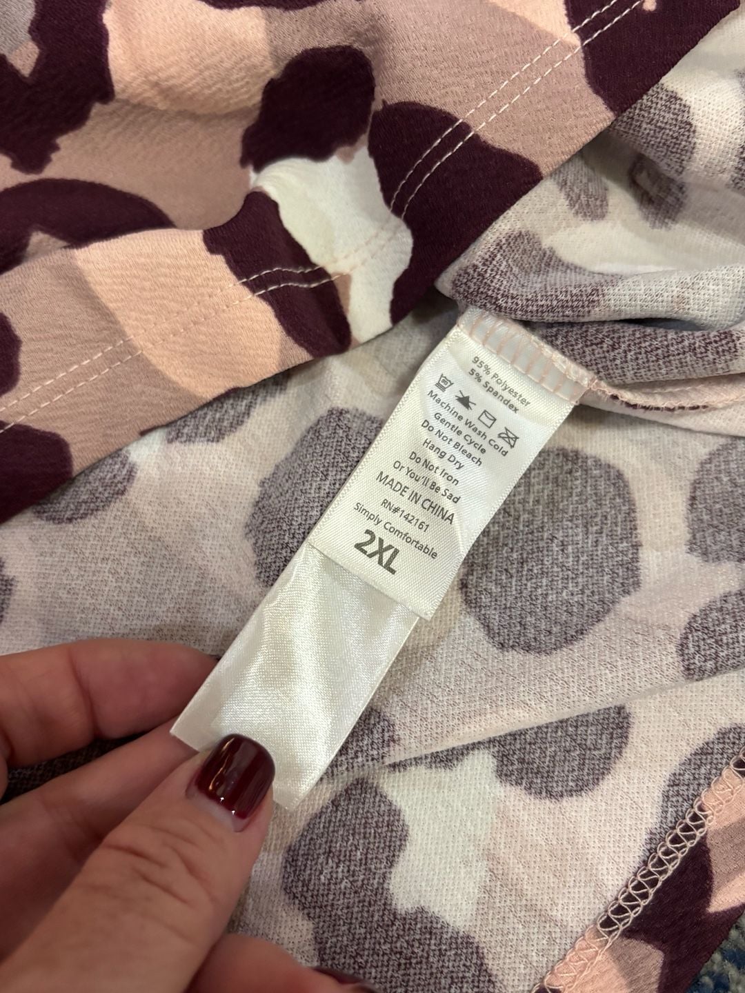 LuLaRoe Animal Print Skirt Size 2XL Pink Brown Leopard 6