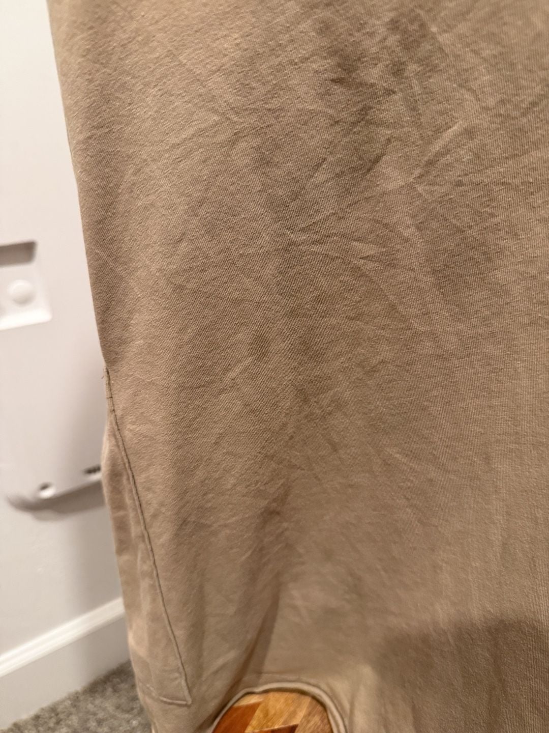 Free People Deep V-Neck T-Shirt Tan Oversized Short Sleeve 3