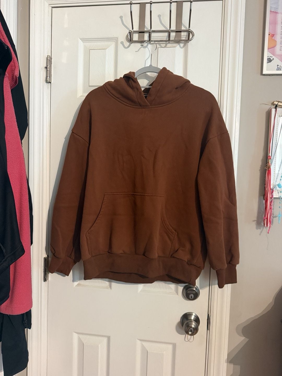 Automet Hoodie Size M Brown Oversized Pullover Sweatshirt 2