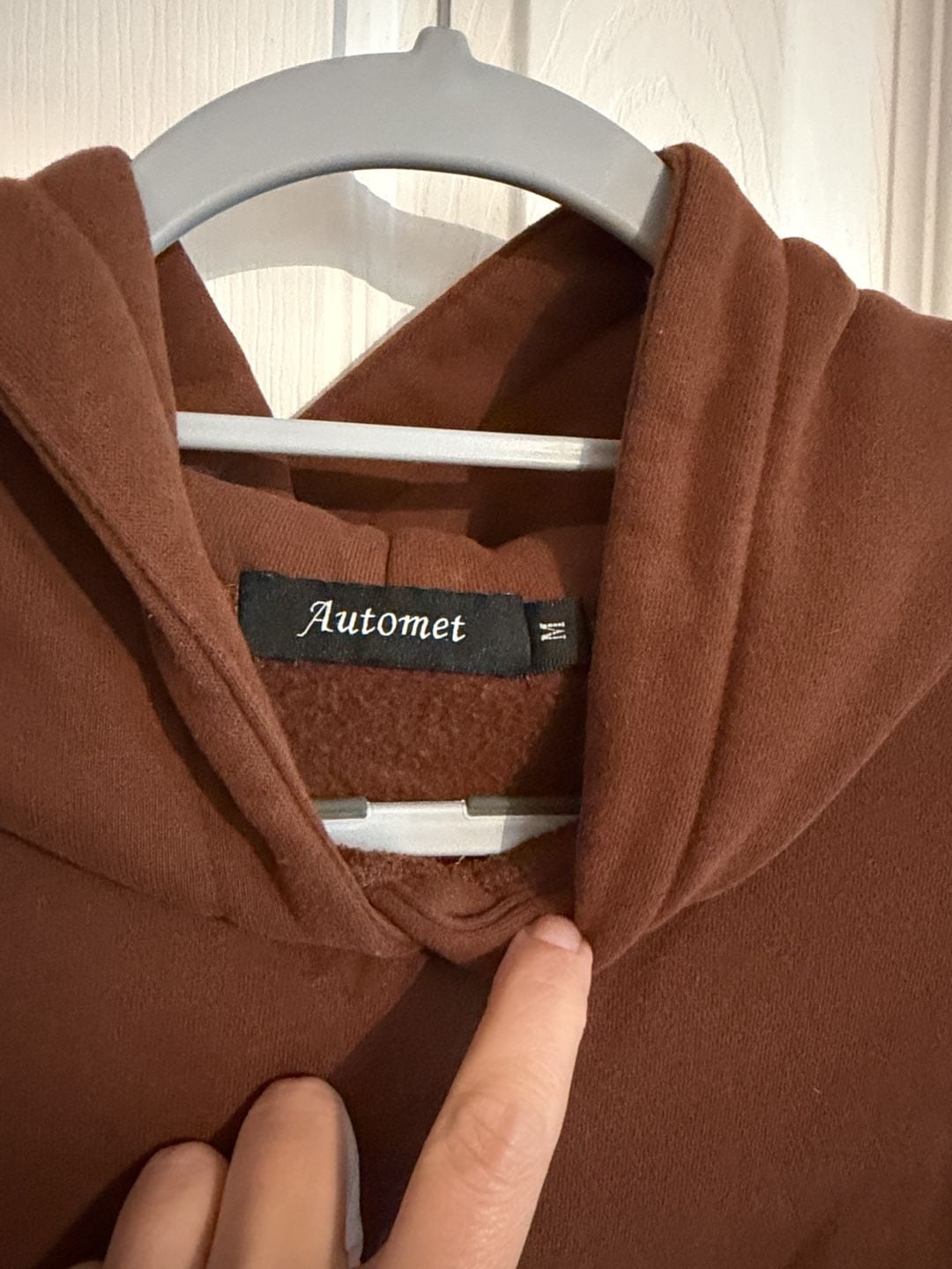 Automet Hoodie Size M Brown Oversized Pullover Sweatshirt 3