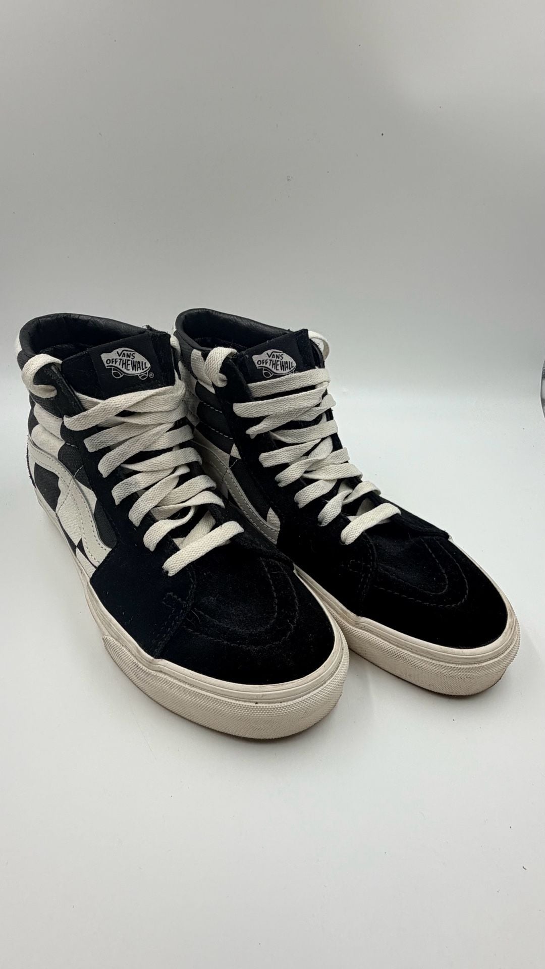Vans Sk8-Hi Black White Checkered Sneakers Shoes 2
