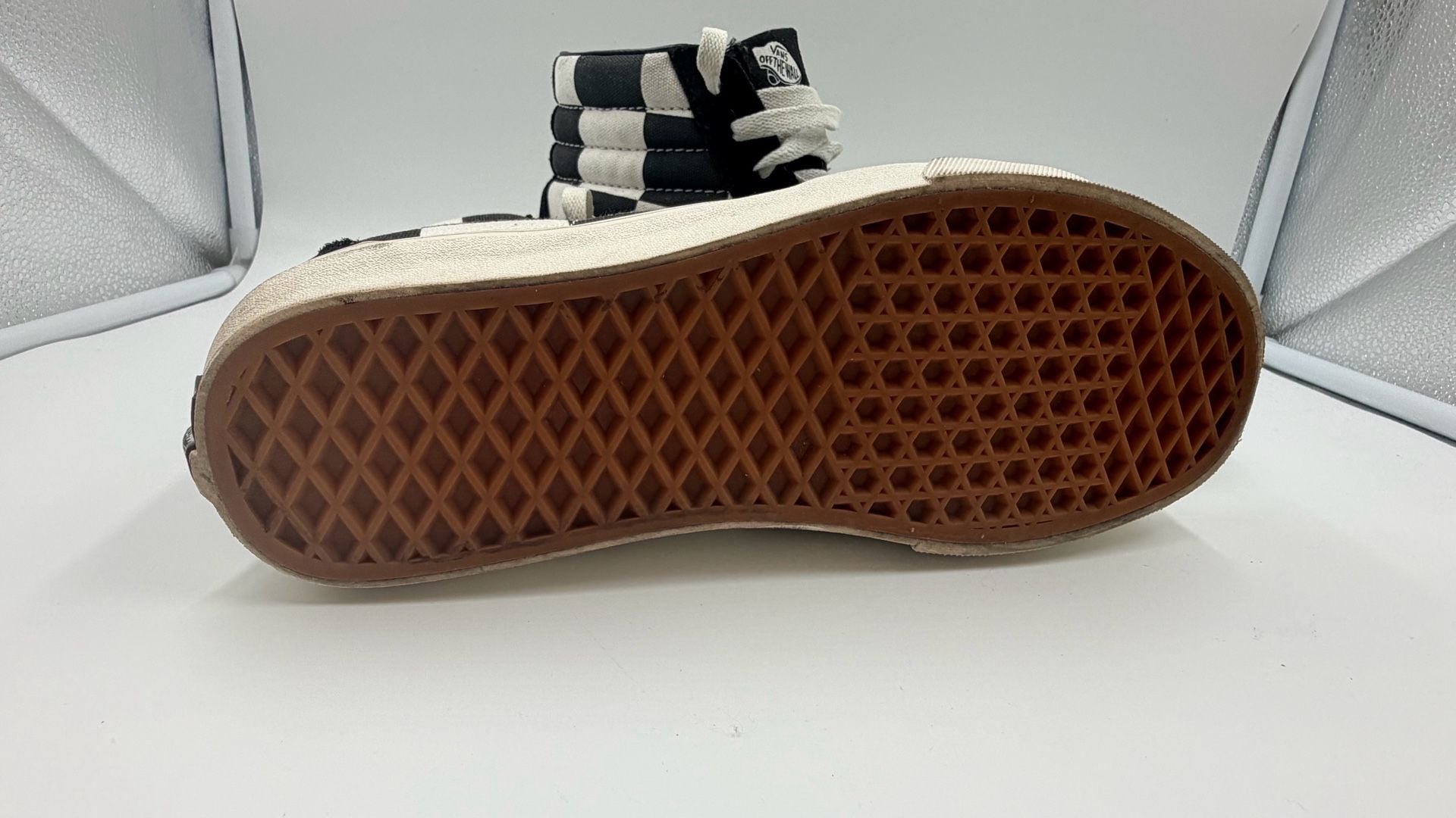 Vans Sk8-Hi Black White Checkered Sneakers Shoes 3