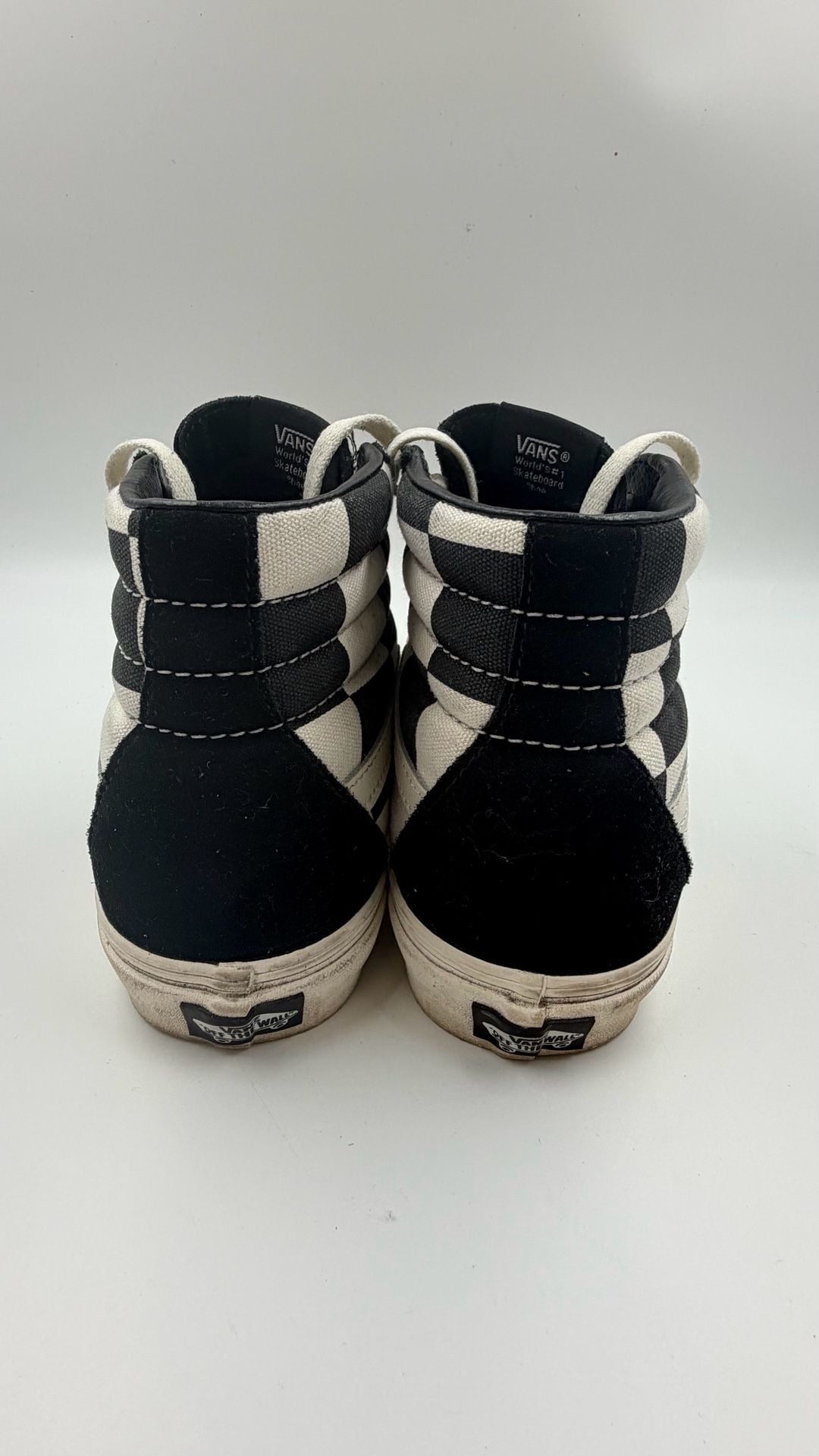 Vans Sk8-Hi Black White Checkered Sneakers Shoes 4