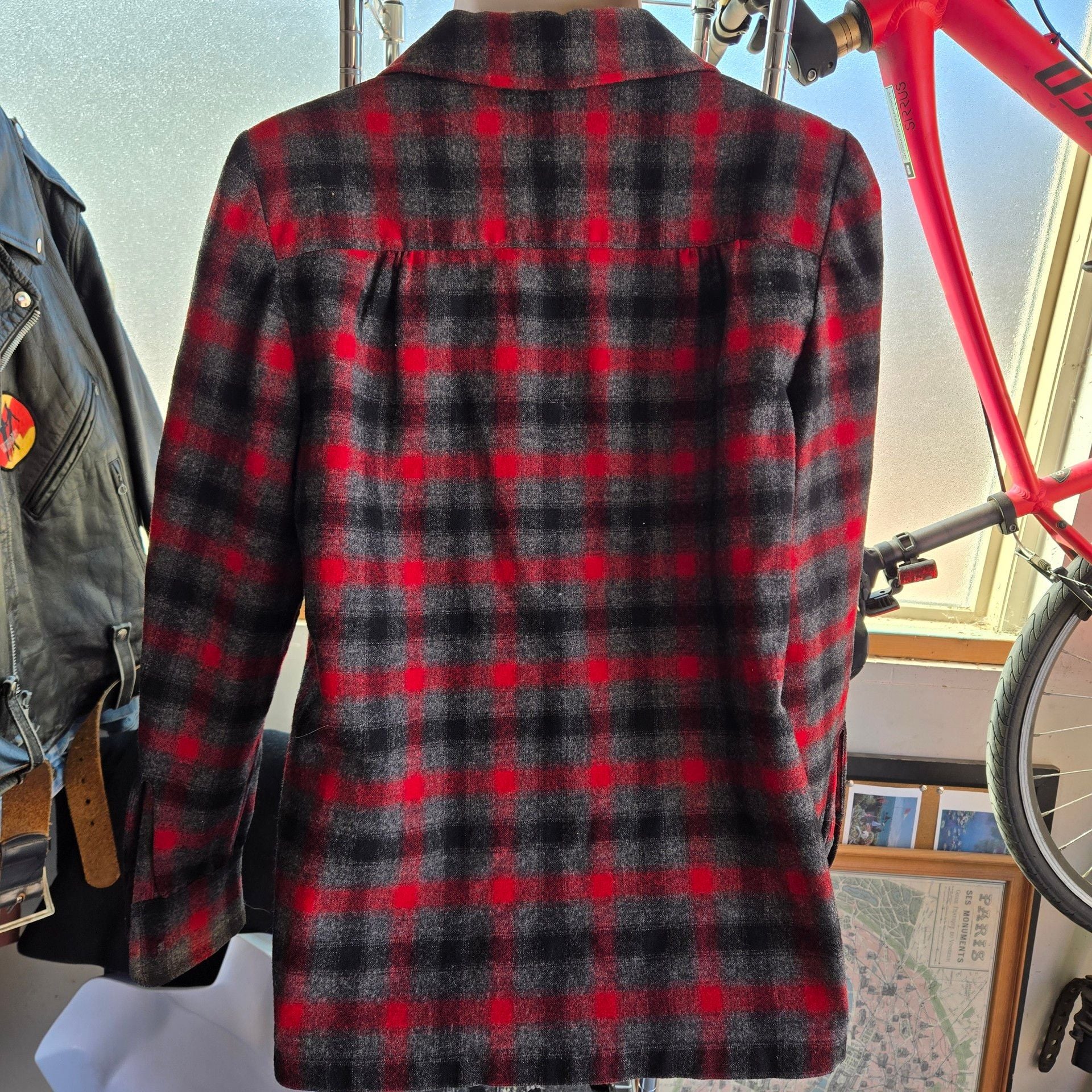 Pendleton Vintage 1950s 49er Wool Jacket Red Black Plaid 4