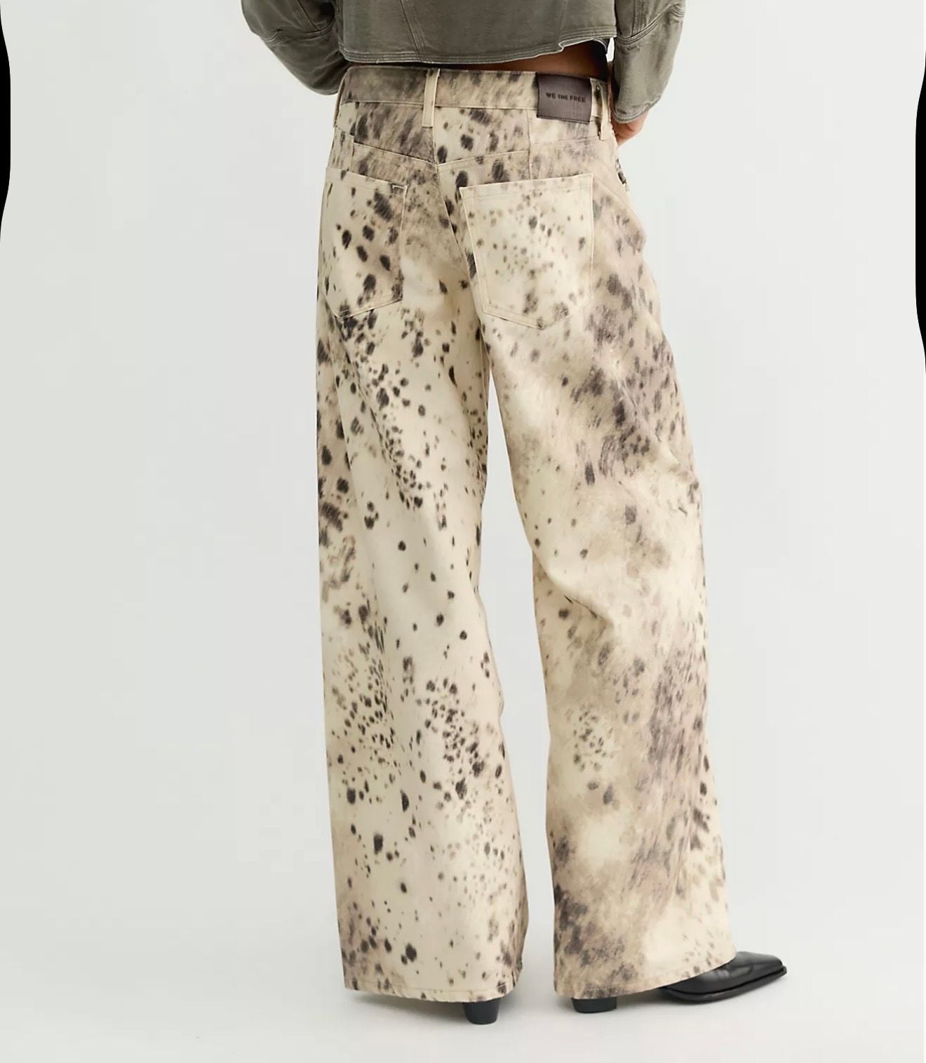 Free people We The Free Alter Ego Wide-Leg Printed Jeans Size 28 5