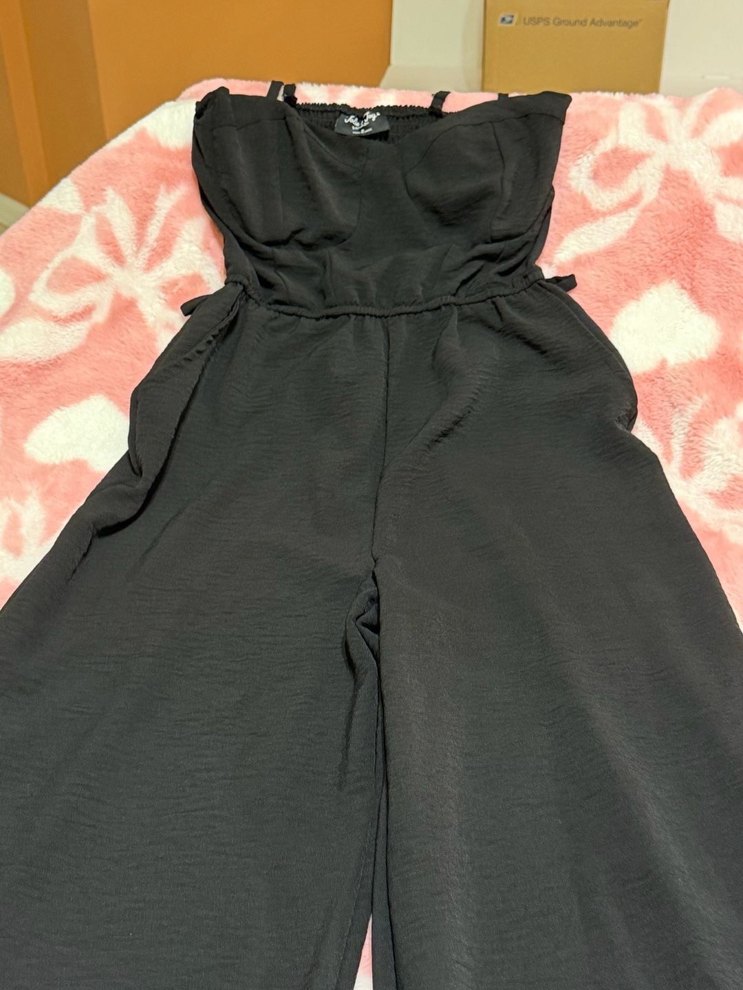 Jolie & Joy Jumpsuit Size M Black Wide Leg Romper 4