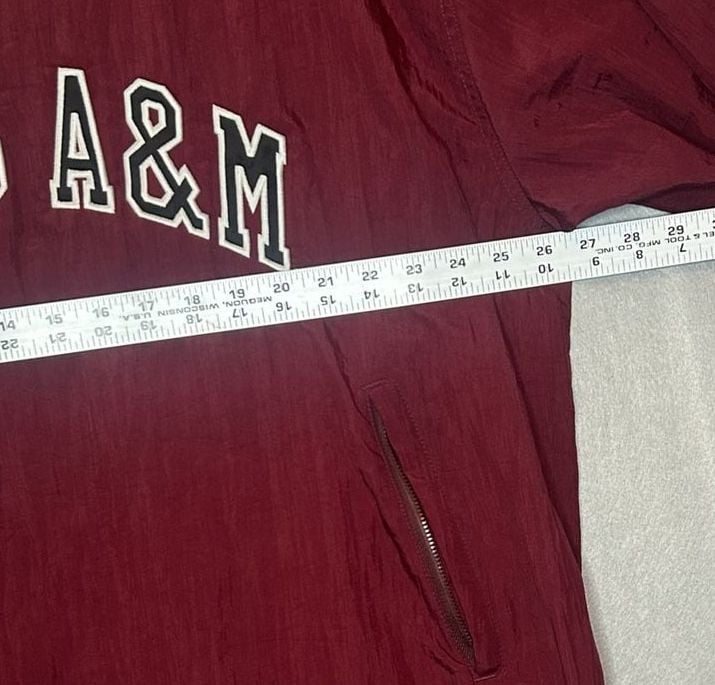 Texas A&M Aggies Men's Maroon Pullover Windbreaker Jacket Size XL Champion 5