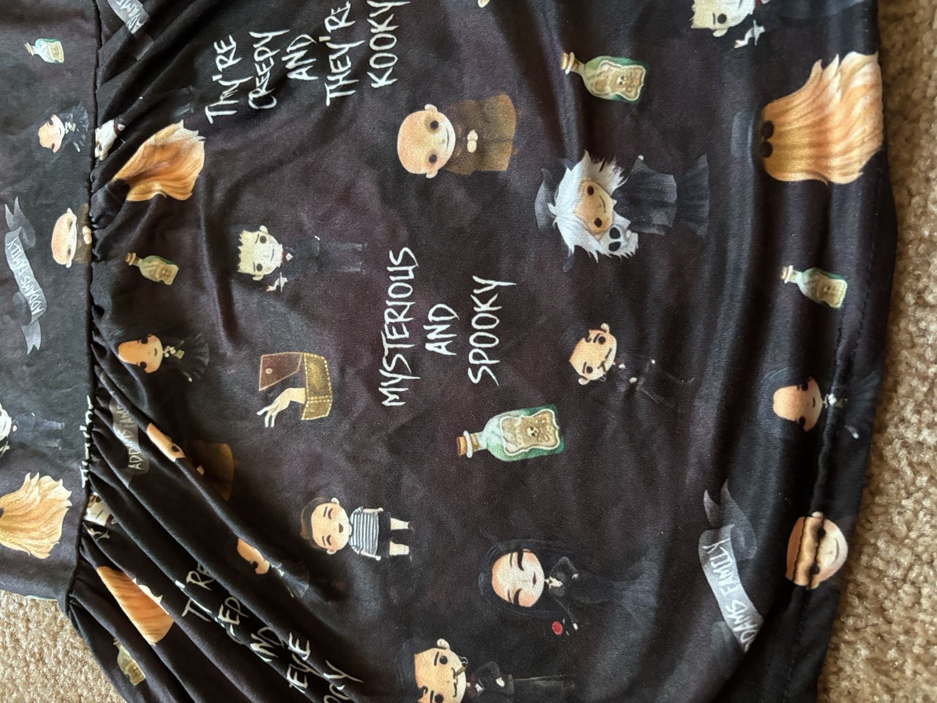Sweet Girls Addams Family Dress Size 3XL (7-8T) Spooky Graphic 3