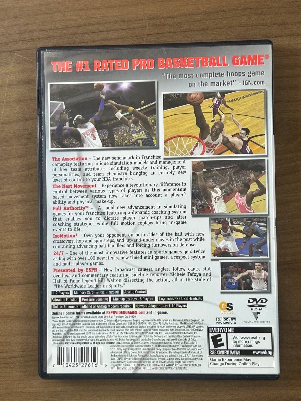 ESPN NBA 2K5 PS2 PlayStation 2 2004 Basketball Game CIB w/ Manual & Case 3