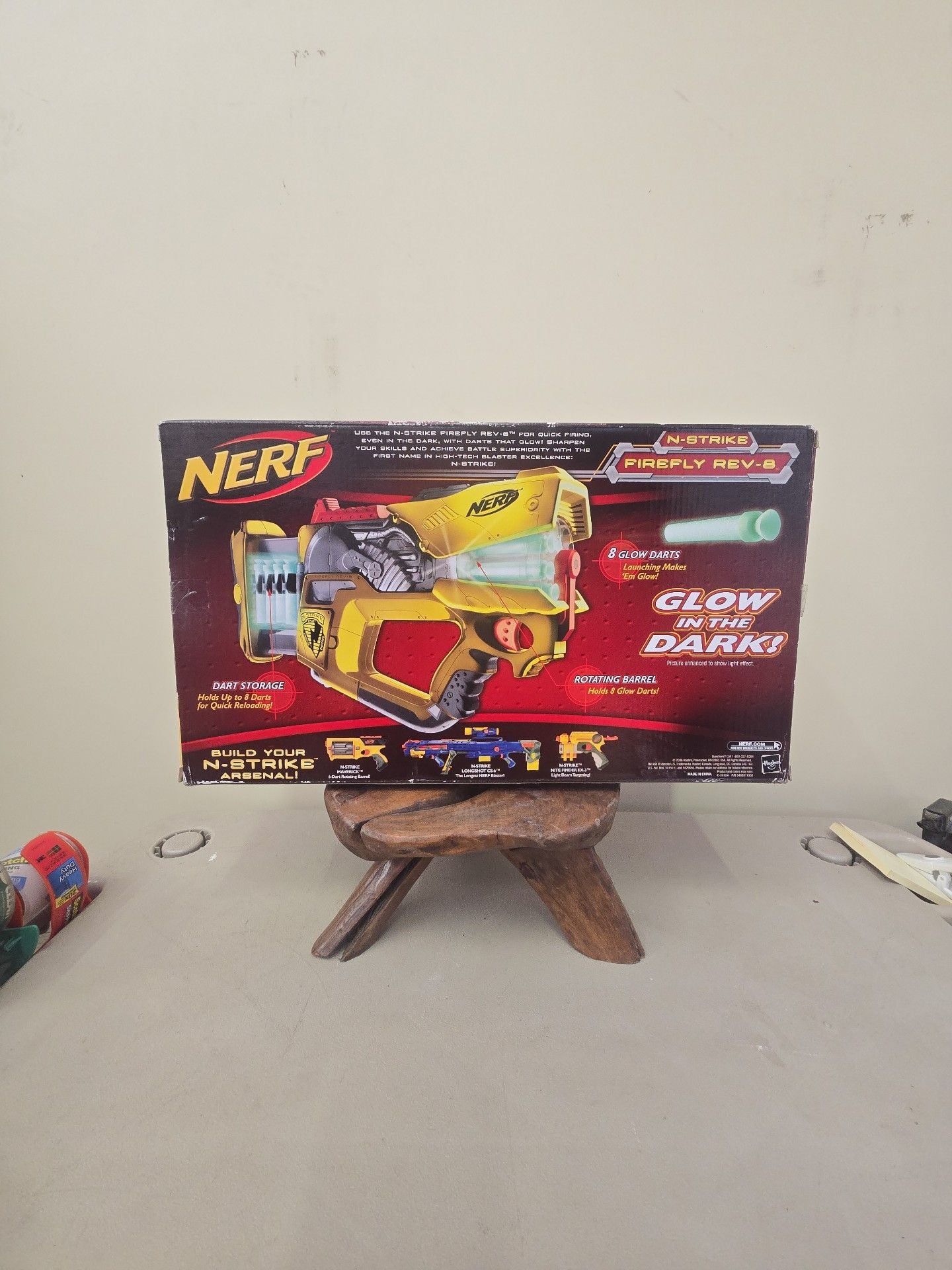 Nerf N-Strike Firefly REV-8 Glow in the Dark Blaster New in Box 2
