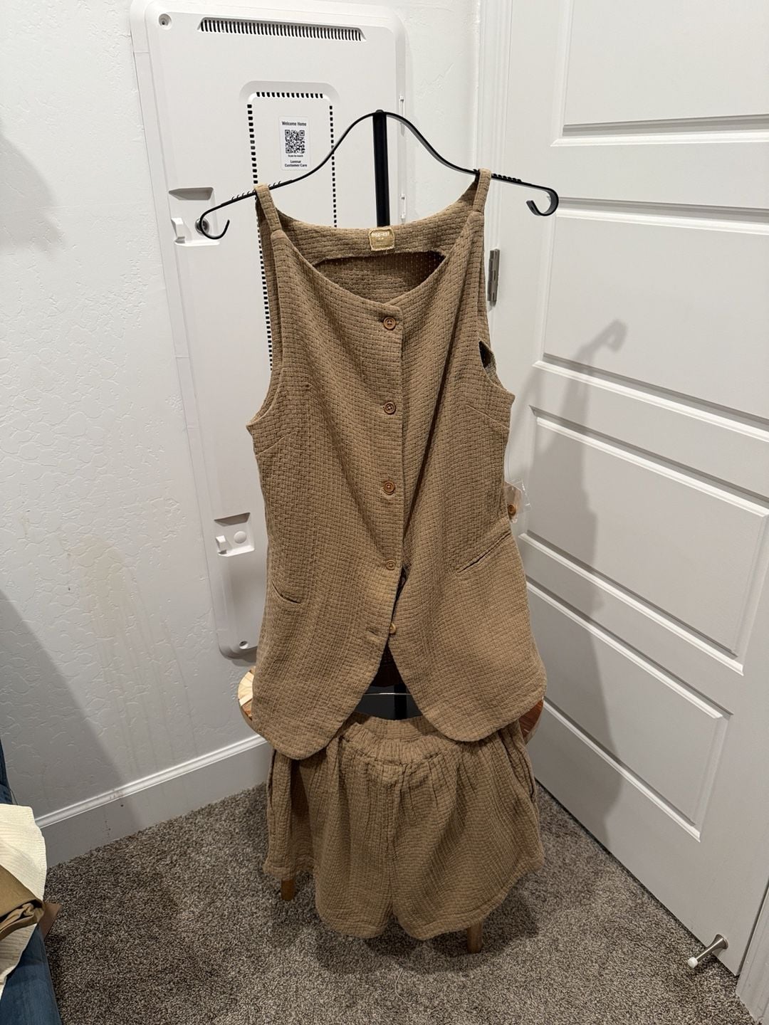 Free People Two Piece Set Vest Shorts Treehouse Size M 1