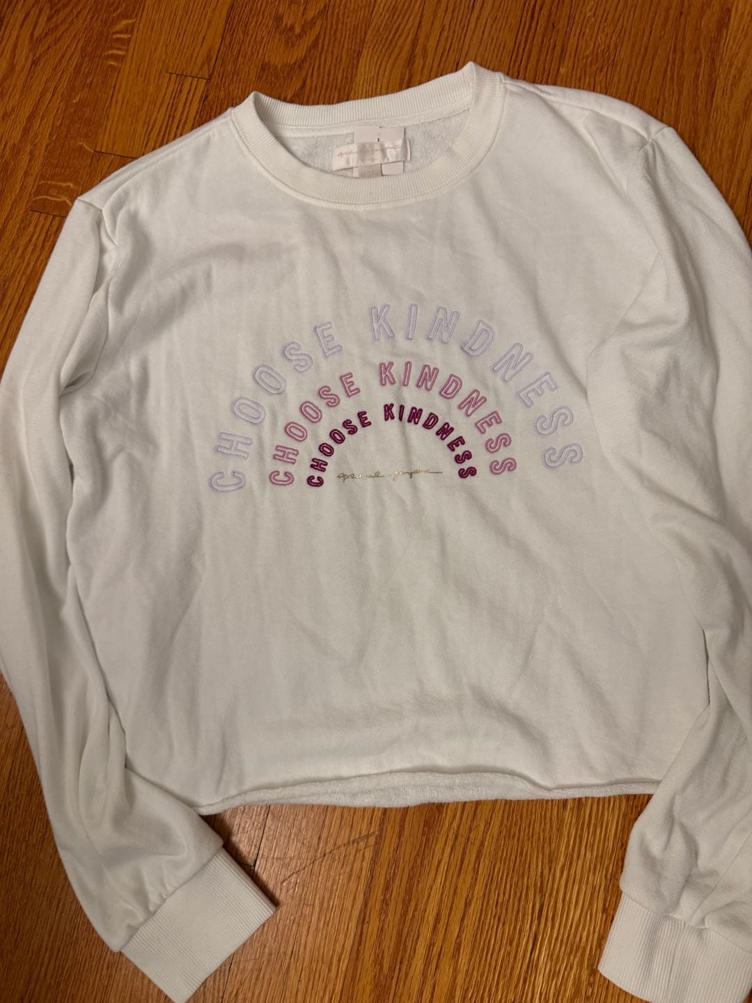 Spiritual Gangster Choose Kindness Sweatshirt Size Medium White 2