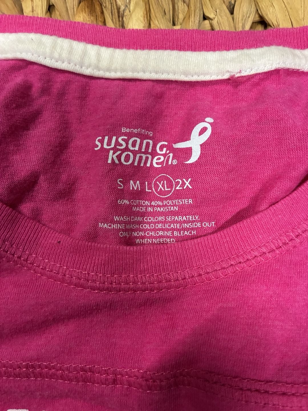 Susan G. Komen In Pink For The Cure Shirt XL Pink Long Sleeve 2