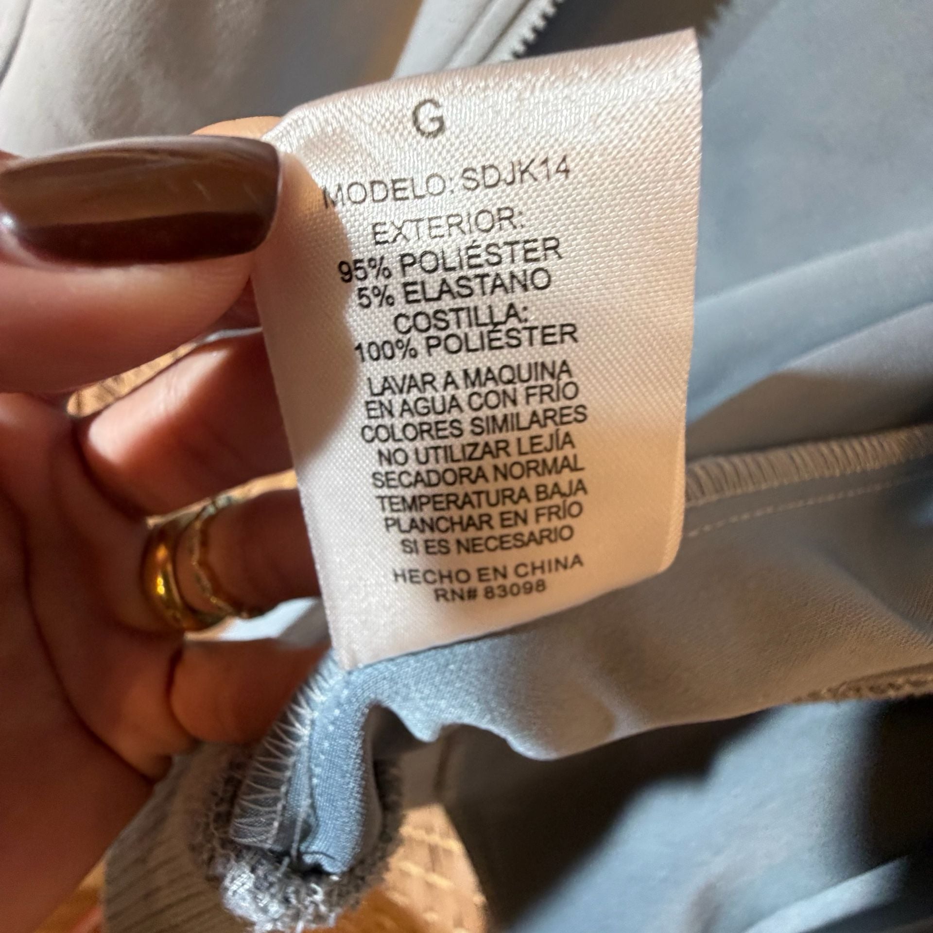 Cisono Outerwear Suede Bomber Jacket Size L Blue 5