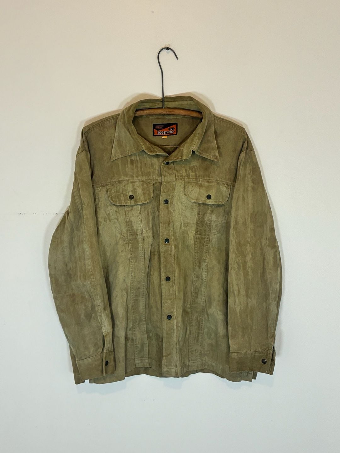 1970s FADED Montgomery Ward Put Togethers Jacket Size XL Olive Green/Tan 2