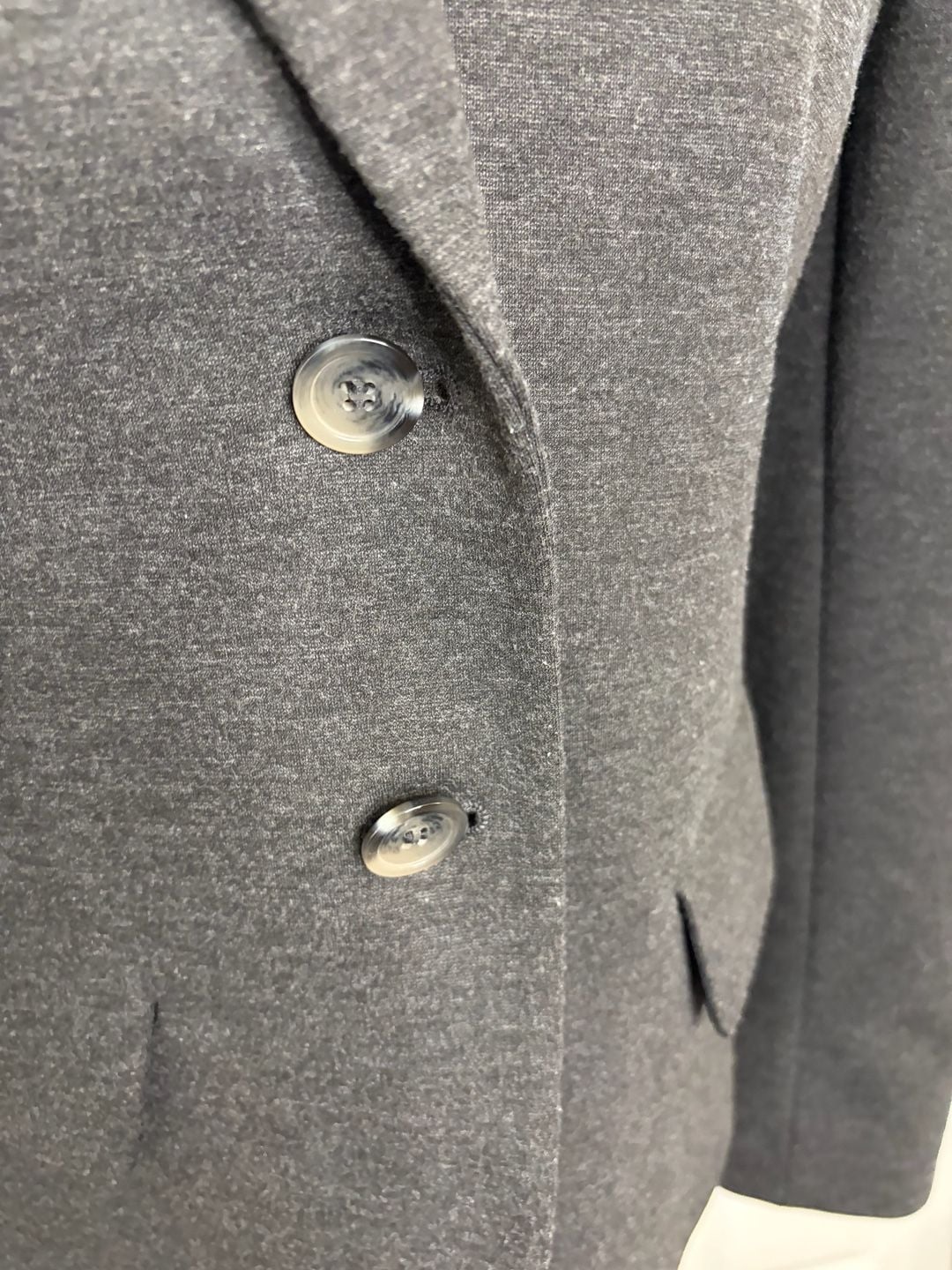 124-Jones New York Collection Stretch Blazer Size 8 Gray Two-Button Jacket 4