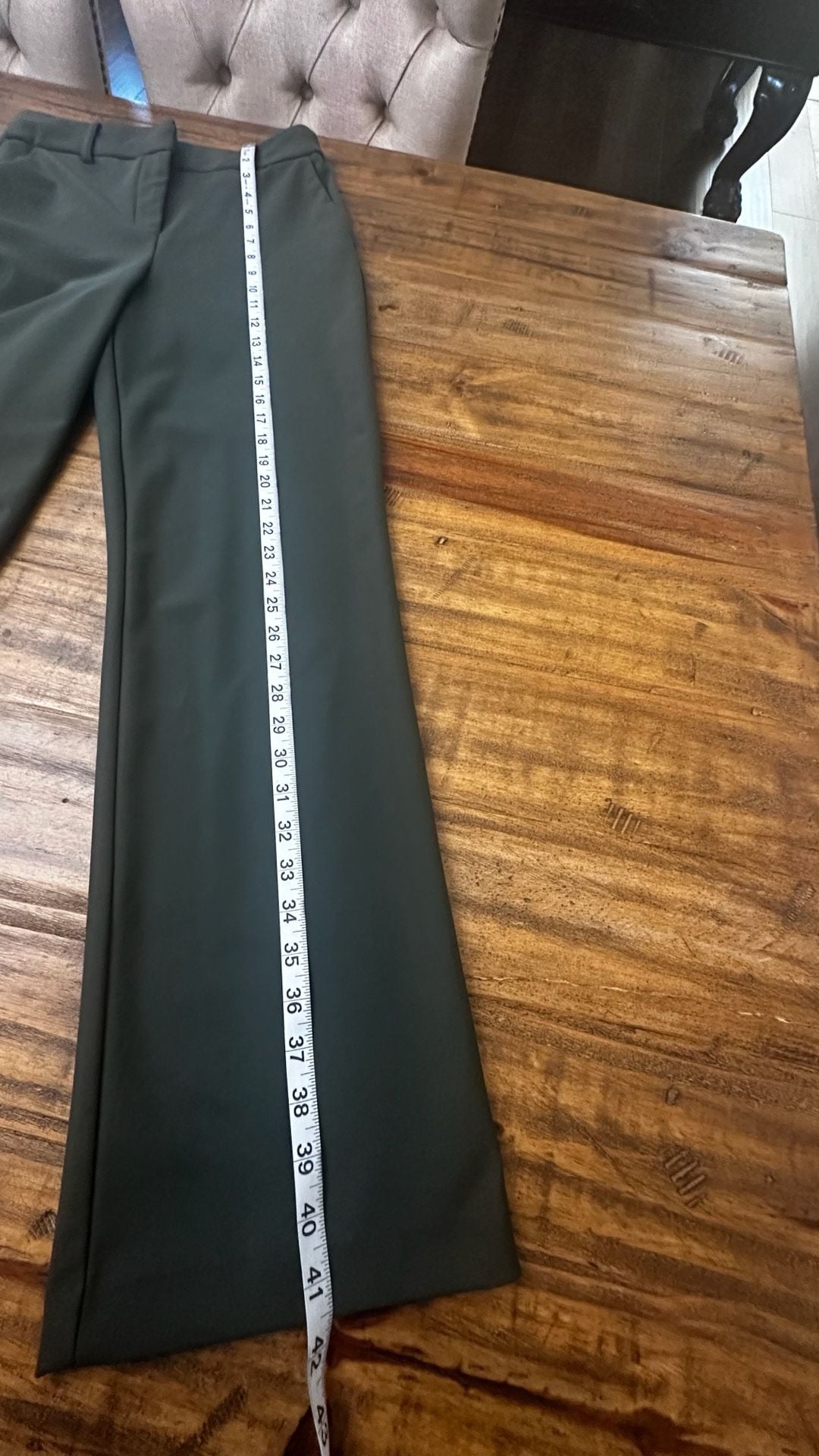 Christian Siriano Dress Pants Size 2 Green Nylon Spandex 7
