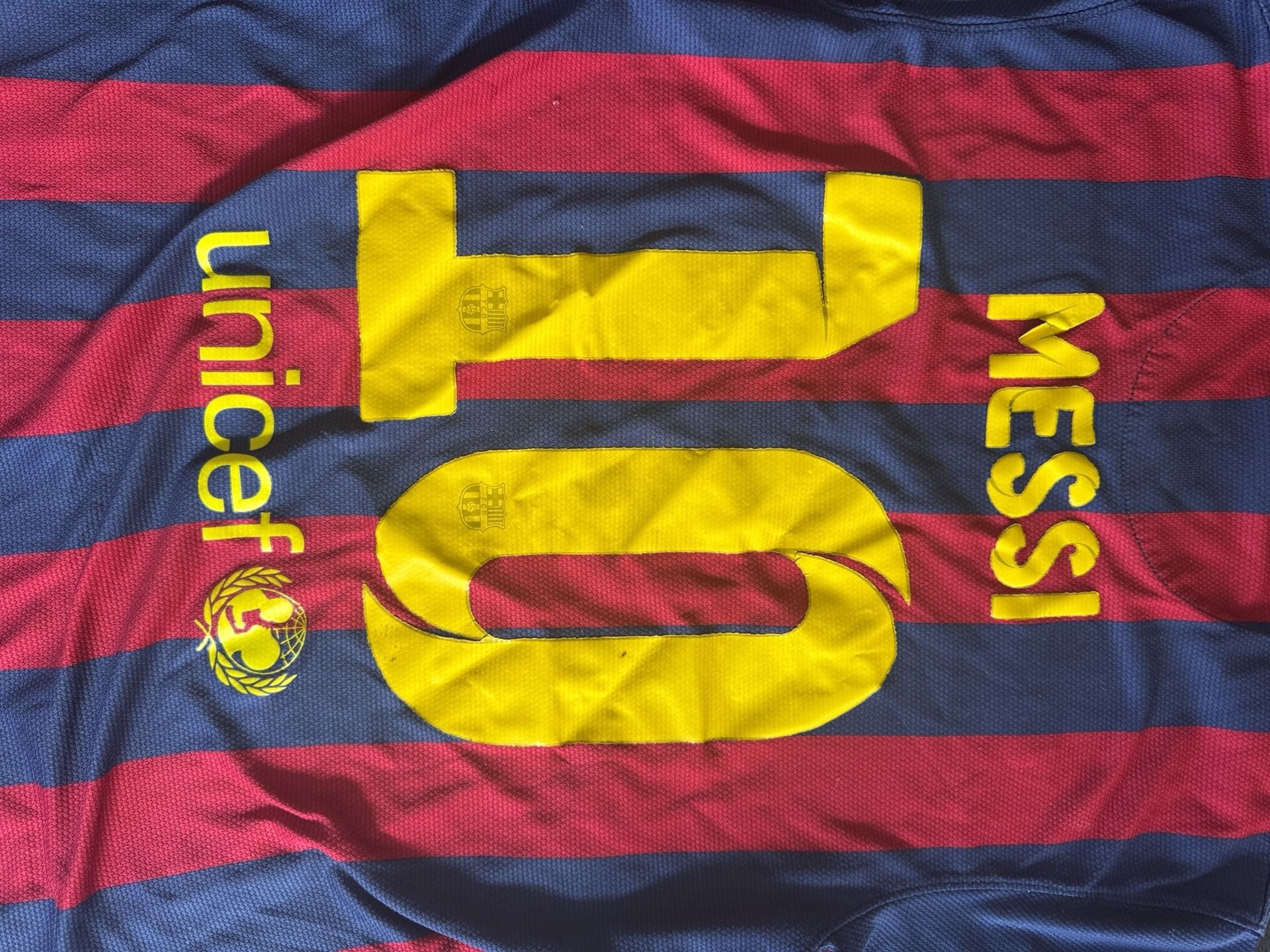 Nike FC Barcelona Qatar Airways Soccer Jersey Messi #10 11