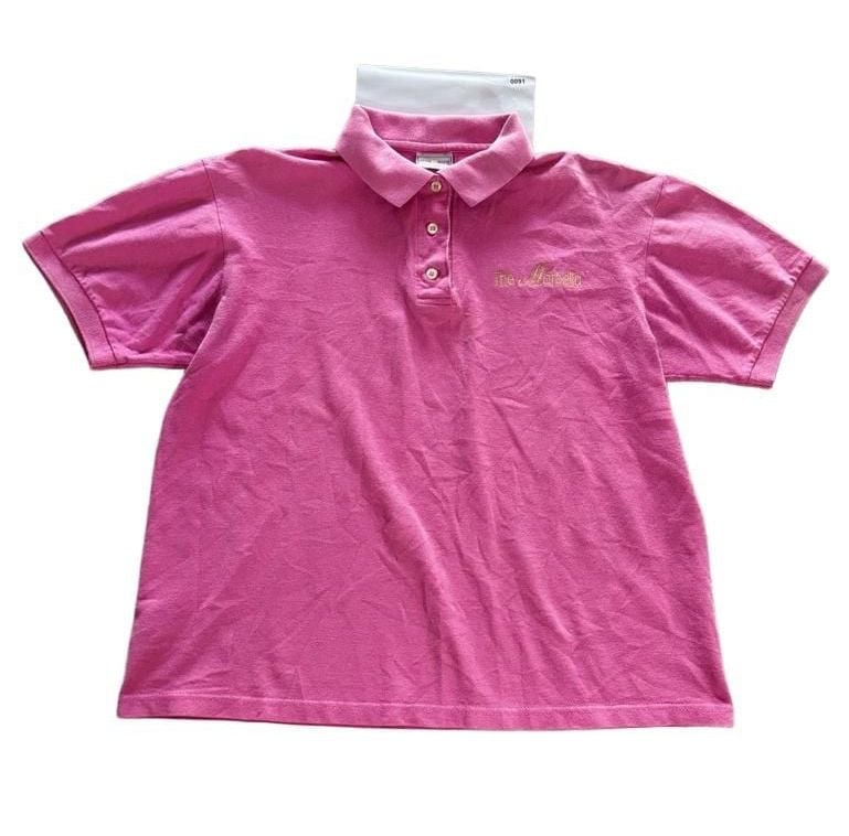 Cotton Deluxe Polo Shirt Pink Embroidered The Marbella 2