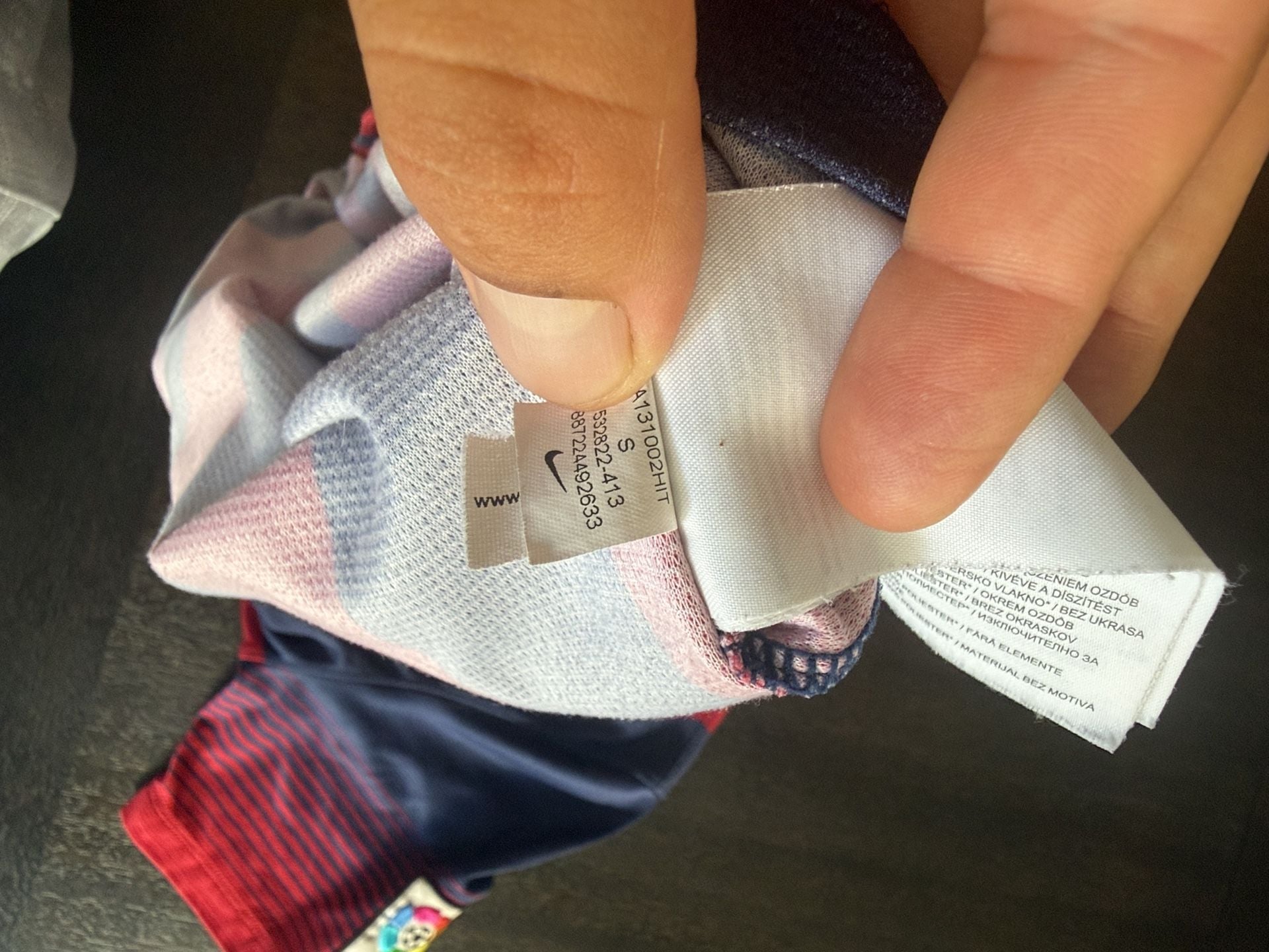 Nike FC Barcelona Qatar Airways Soccer Jersey Messi #10 17