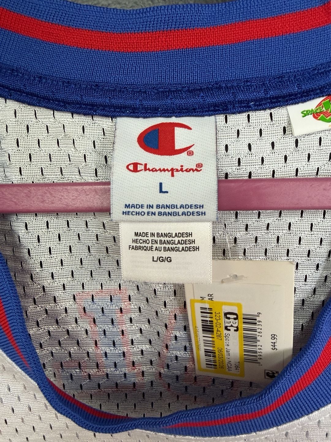 Champion Tune Squad Lola 10 Jersey Size L White G90 4