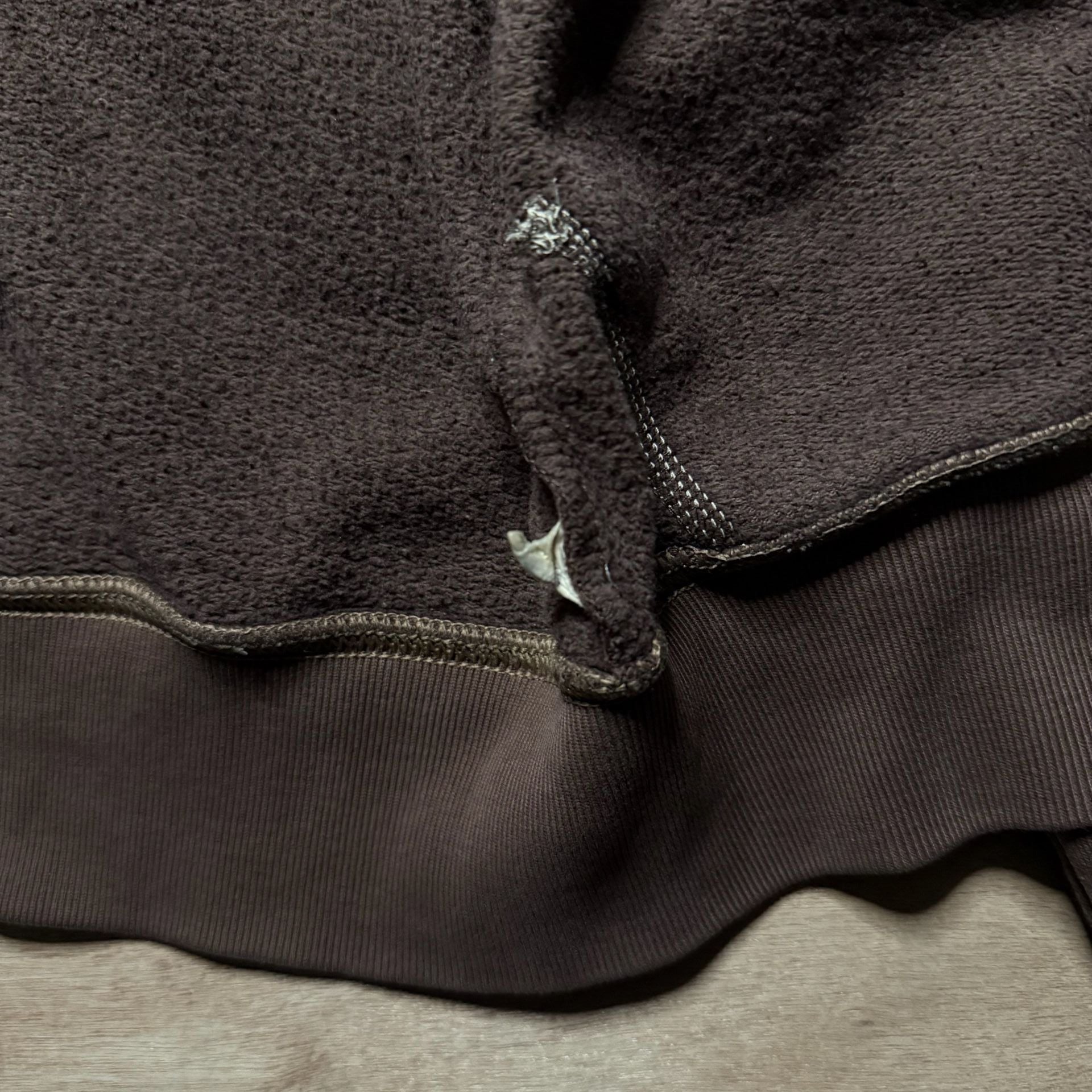 Vintage Abercrombie & Fitch Y2K Brown Distressed Zip Up Hoodie Women’s M 8