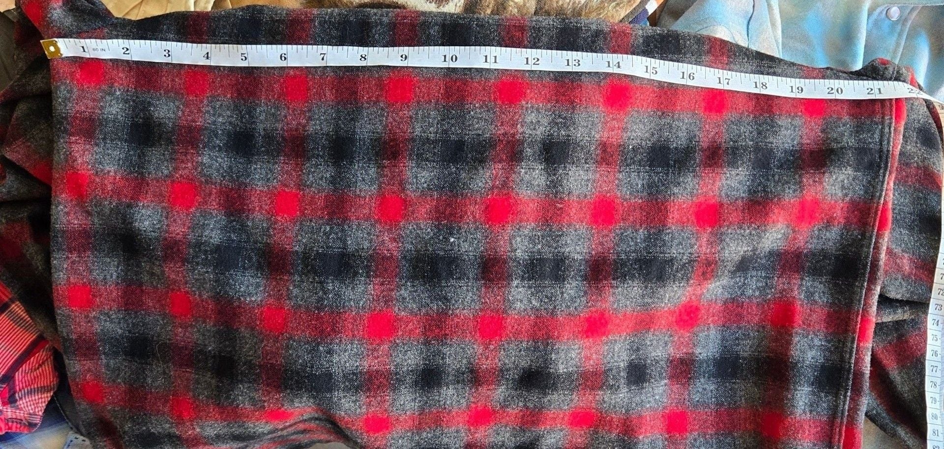 Pendleton Vintage 1950s 49er Wool Jacket Red Black Plaid 6