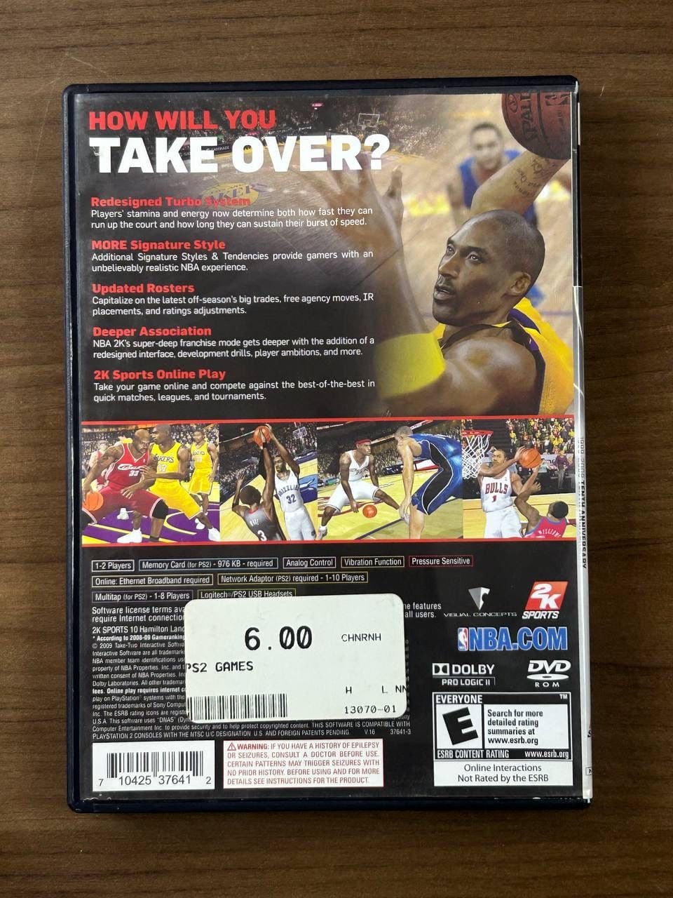 NBA 2K10 PS2 PlayStation 2 2009 CIB Complete w/ Manual Kobe Bryant 3