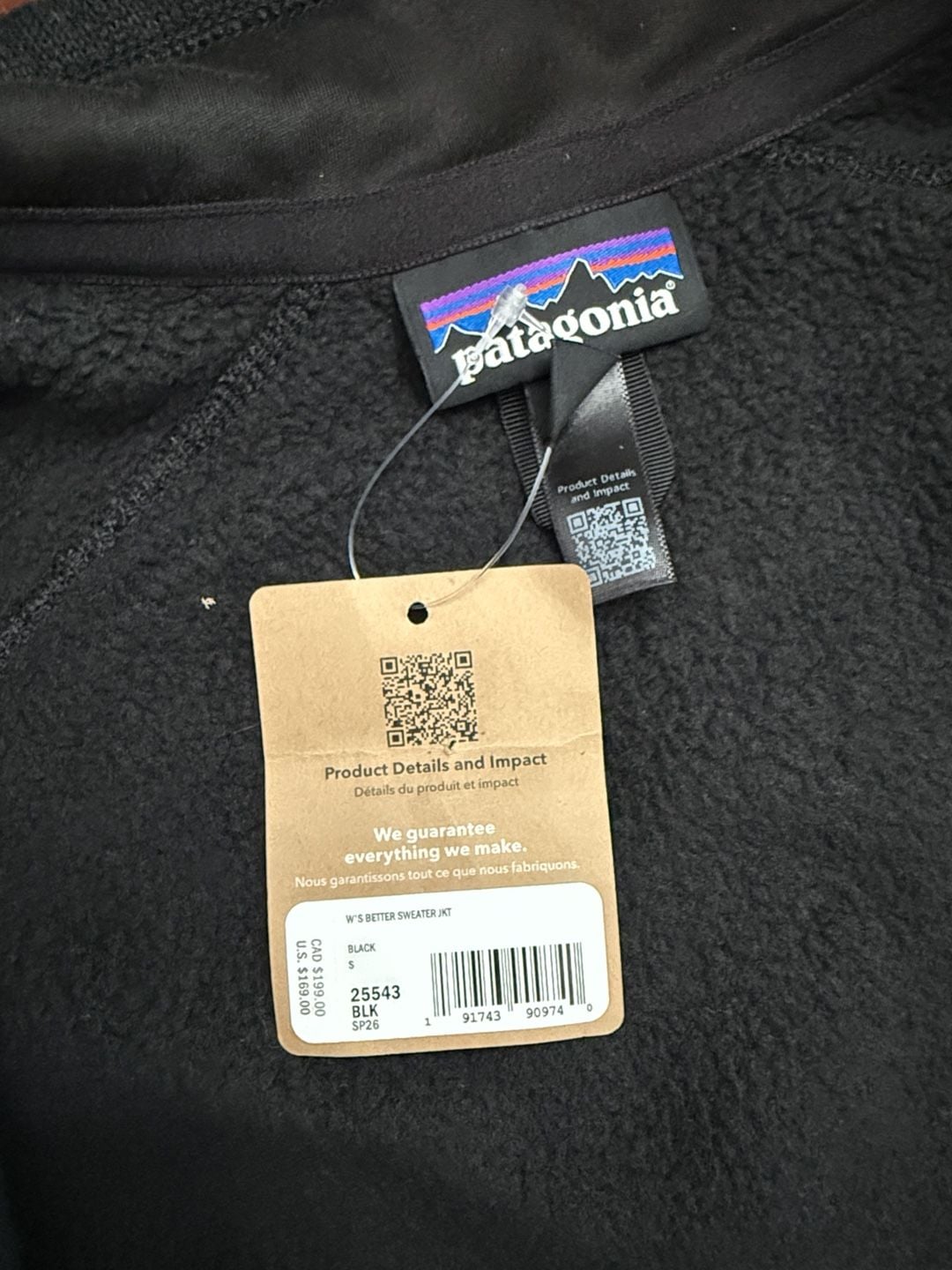 Patagonia Women's Better Sweater Jacket Size S Black 3