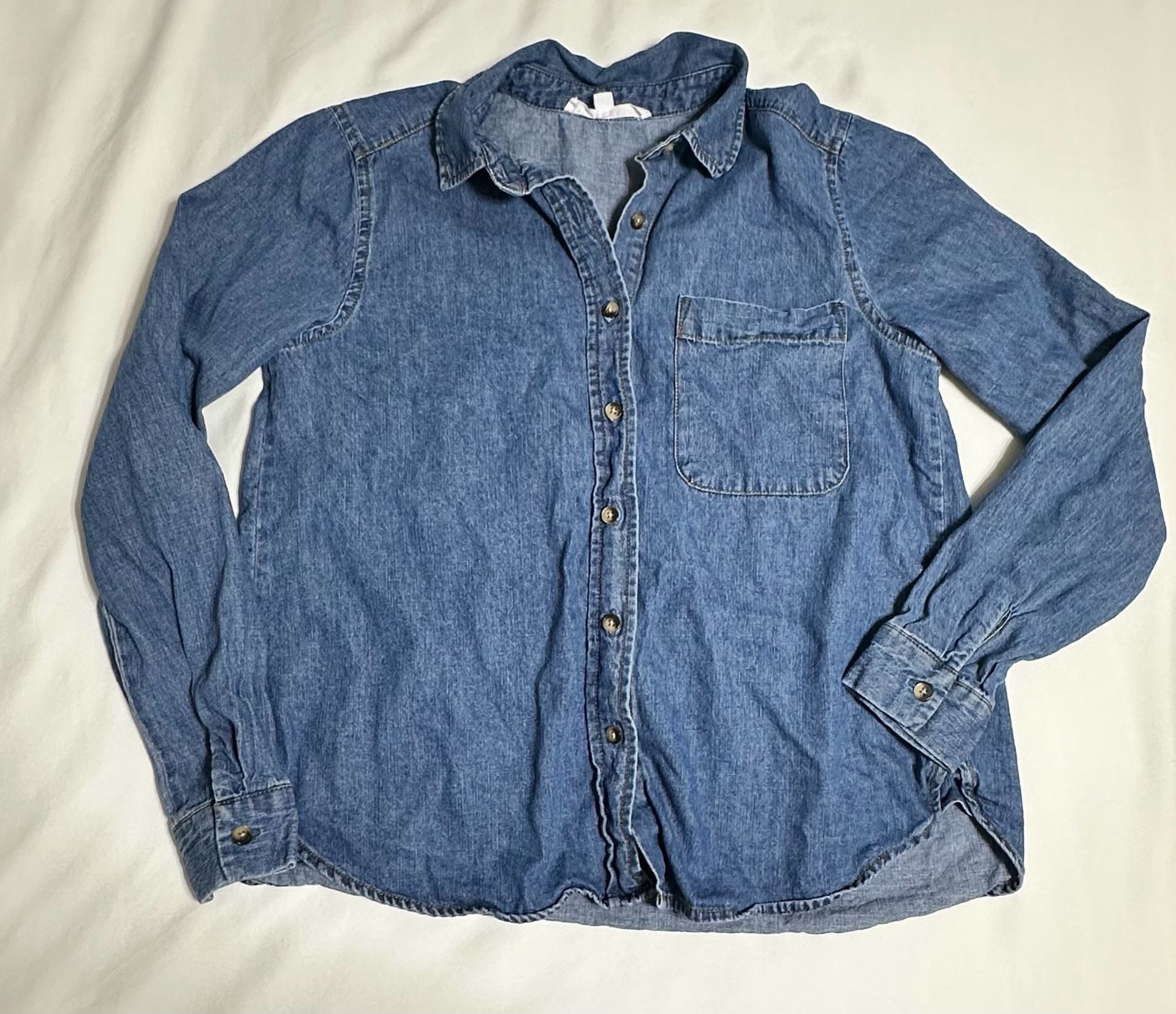 Jane + Delancey Denim Button Down Shirt Size XS 2