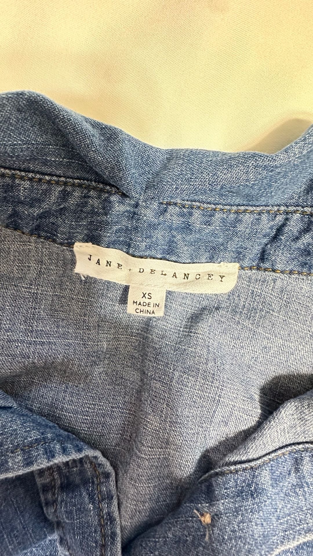 Jane + Delancey Denim Button Down Shirt Size XS 4