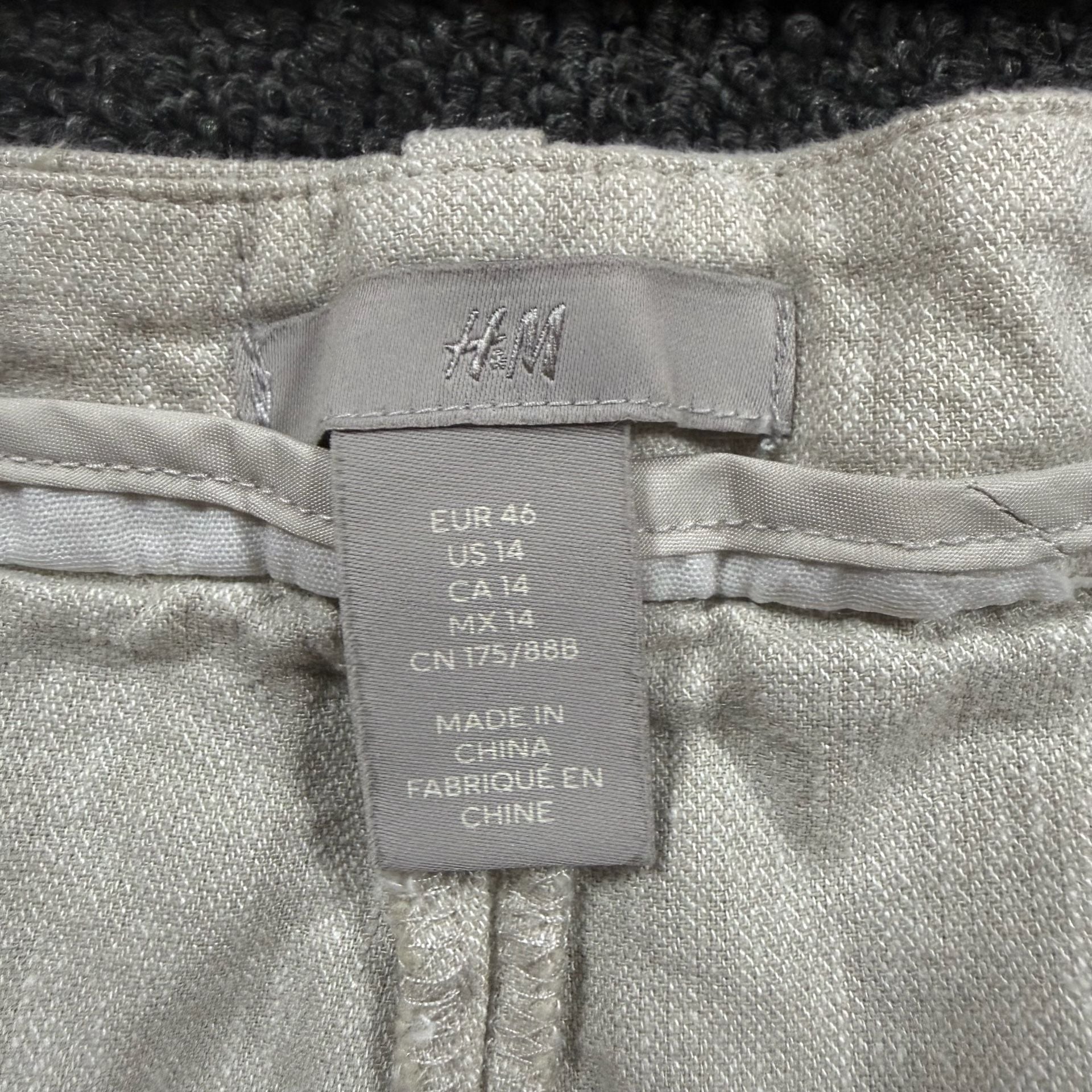 H&M Linen Pants Cream Size 14 5