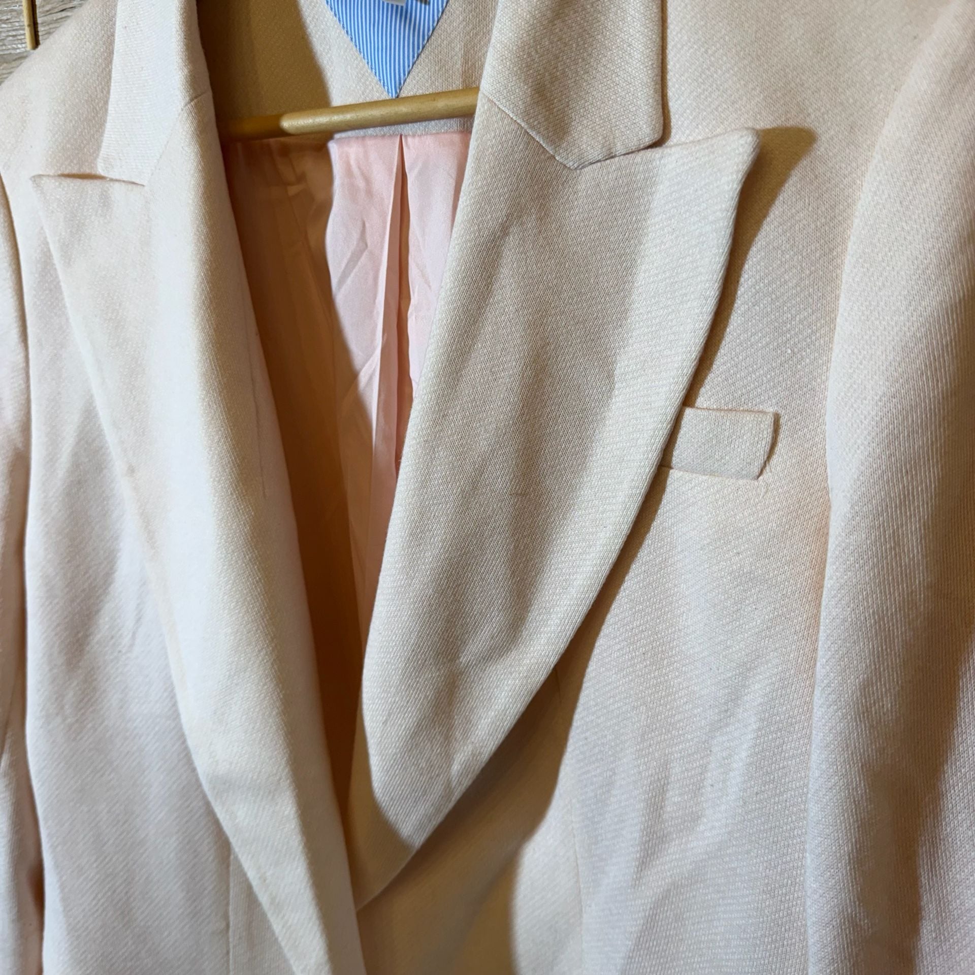 Tommy Hilfiger Blazer Size 16 Light Pink Cotton Blend Jacket 3