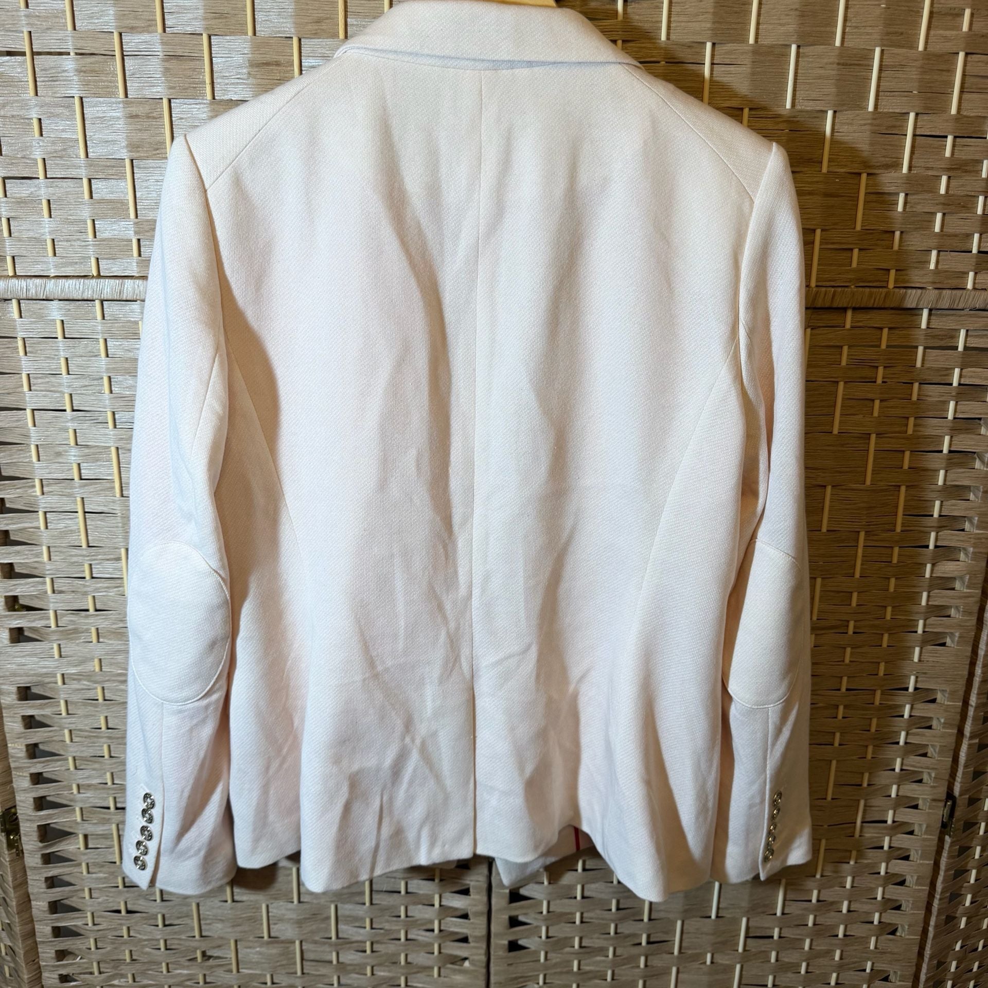 Tommy Hilfiger Blazer Size 16 Light Pink Cotton Blend Jacket 8