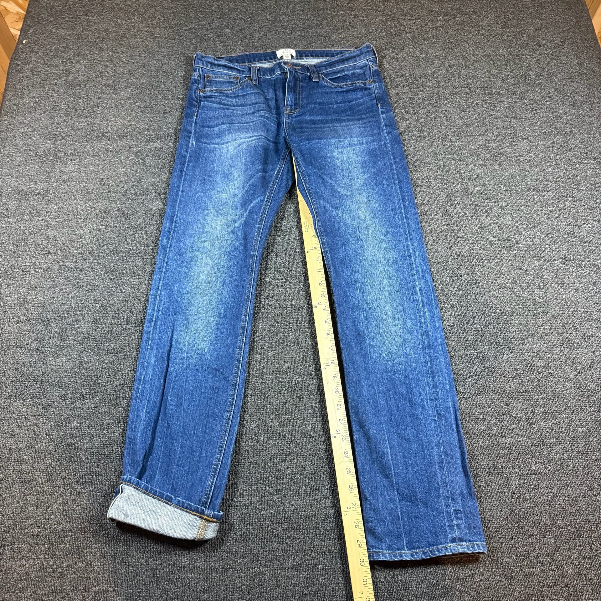 J.Crew Selvedge Matchstick Jeans Size 28 Blue Denim 4