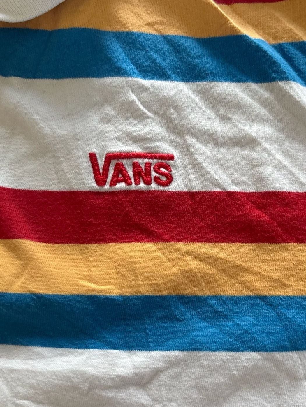 Vans Striped Polo Shirt Multi Color Short Sleeve 5