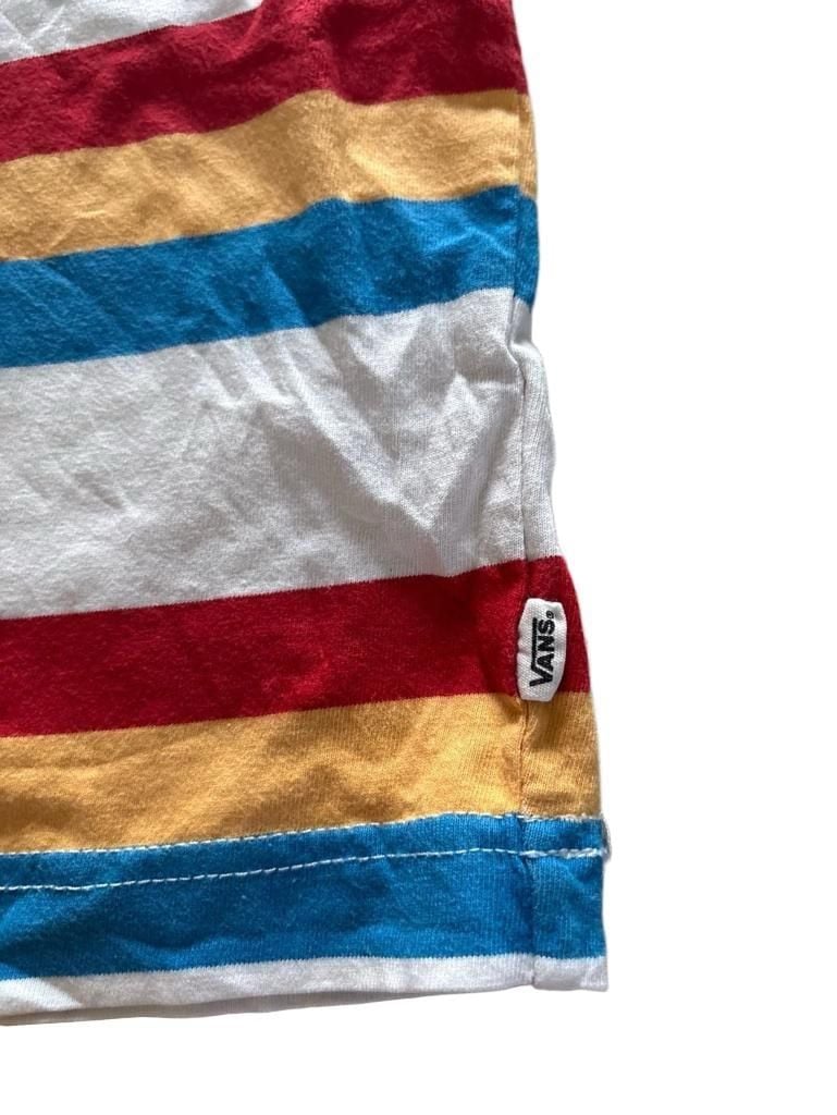 Vans Striped Polo Shirt Multi Color Short Sleeve 4