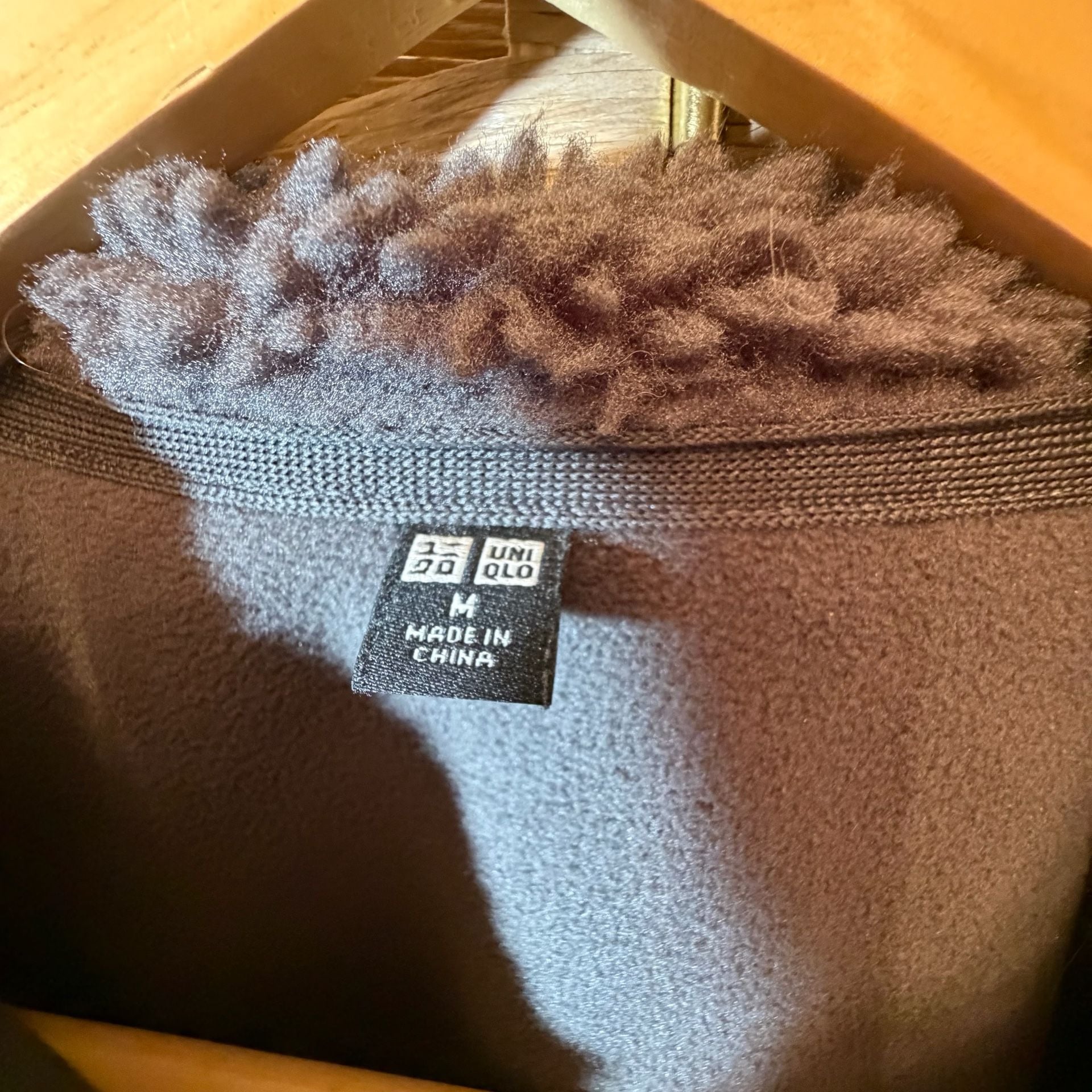 Uniqlo Fluffy Yarn Fleece Full Zip Jacket Size M Dark Gray 4