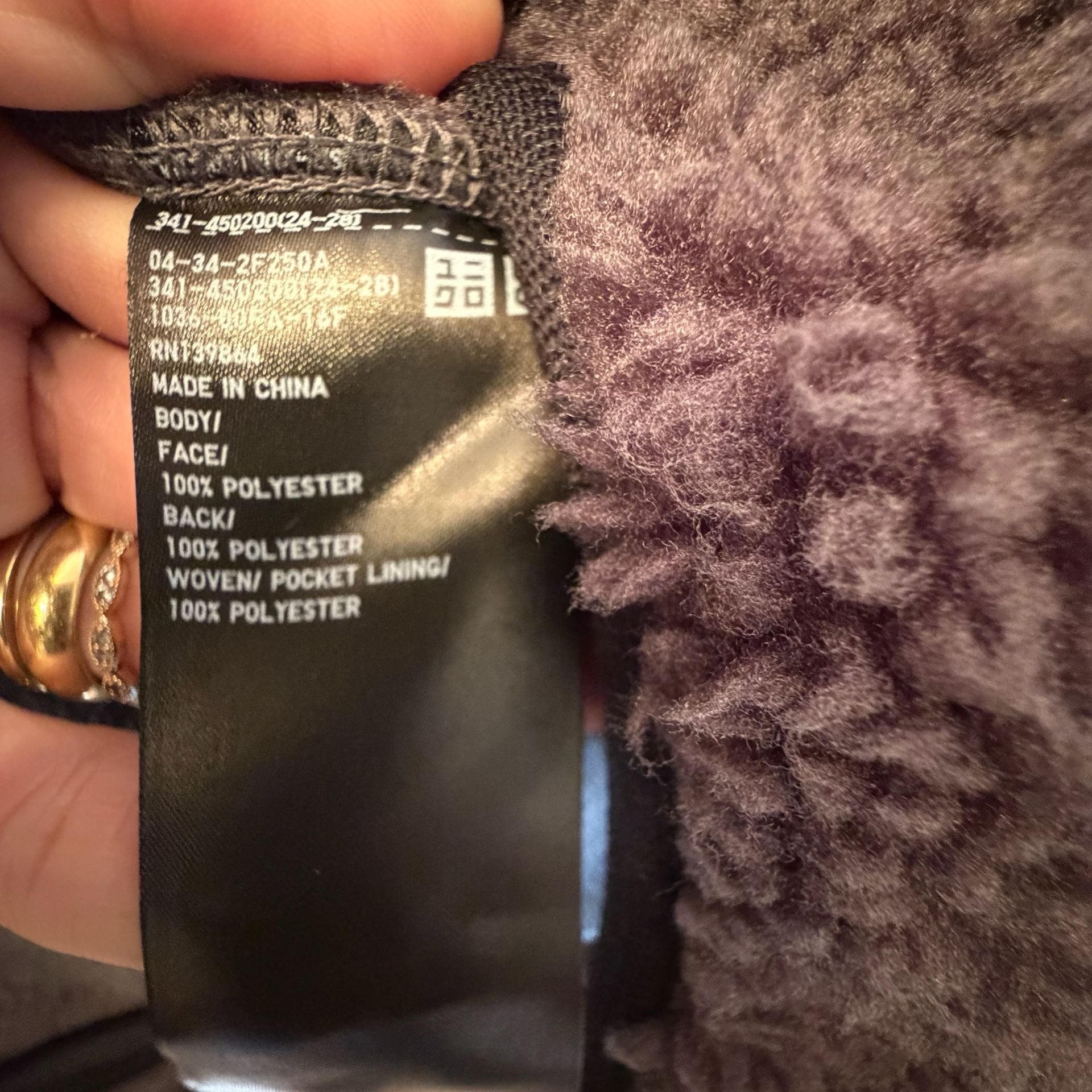 Uniqlo Fluffy Yarn Fleece Full Zip Jacket Size M Dark Gray 6