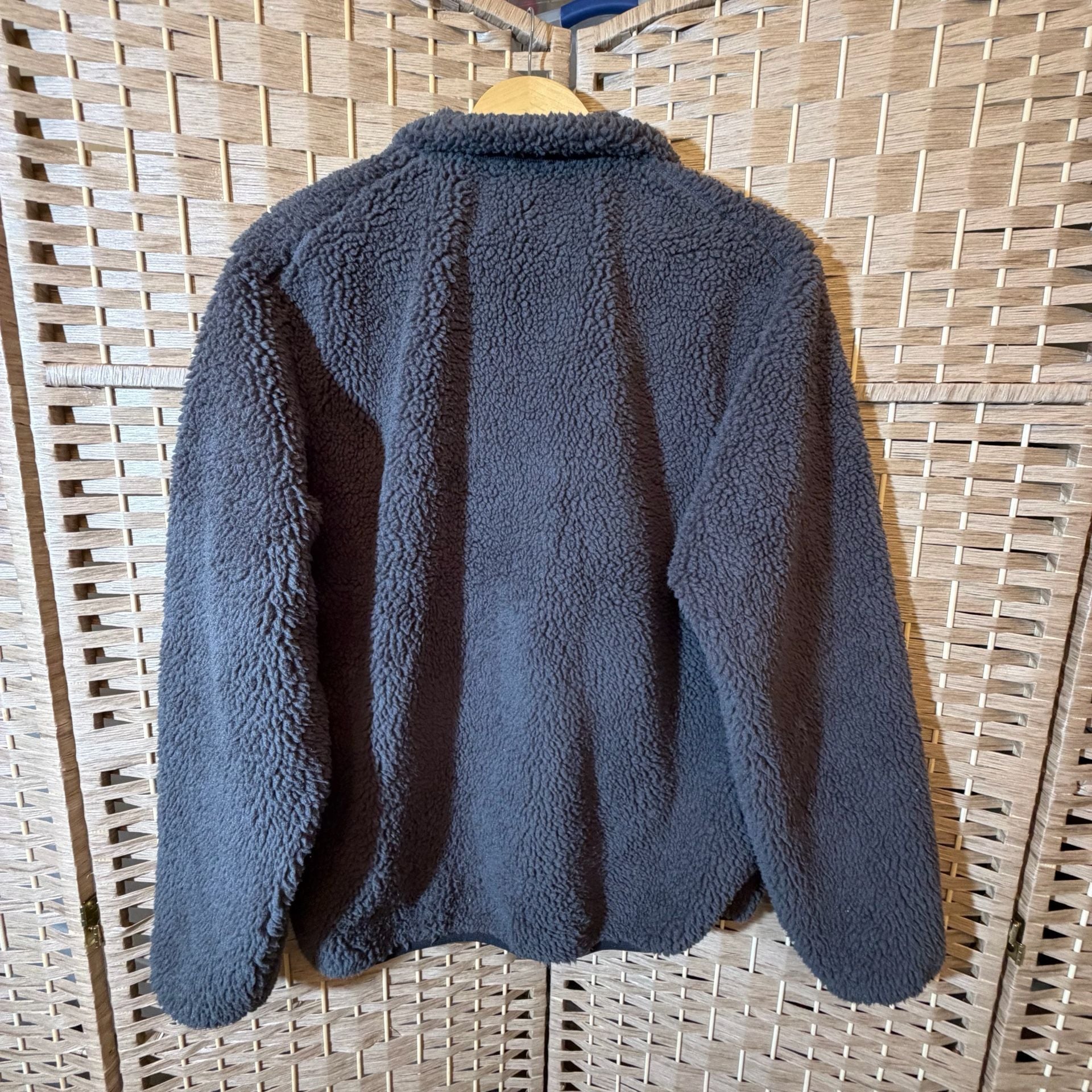 Uniqlo Fluffy Yarn Fleece Full Zip Jacket Size M Dark Gray 8